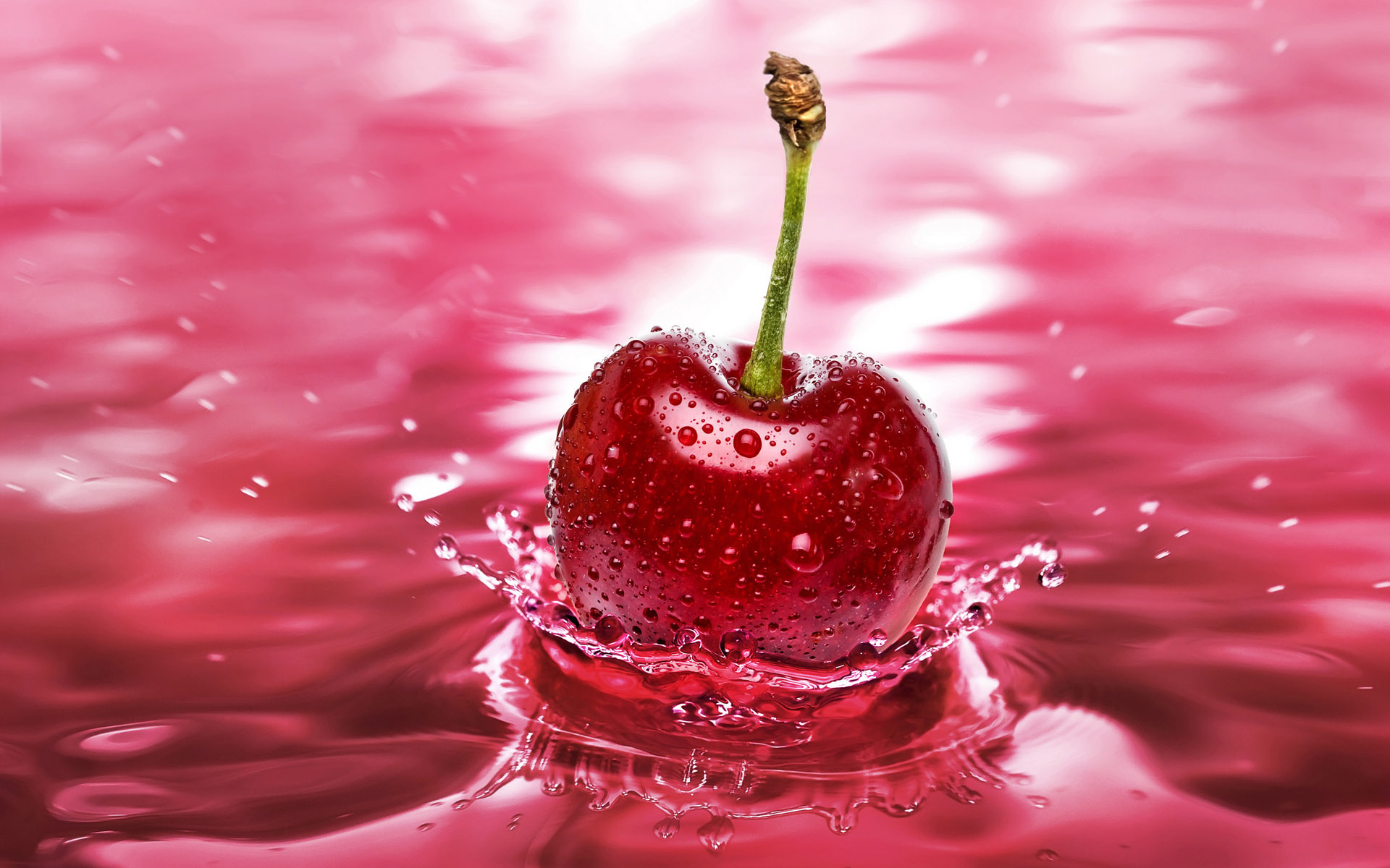20088 скачать обои вода, фрукты, вишня, еда, капли, красные - заставки и картинки бесплатно
