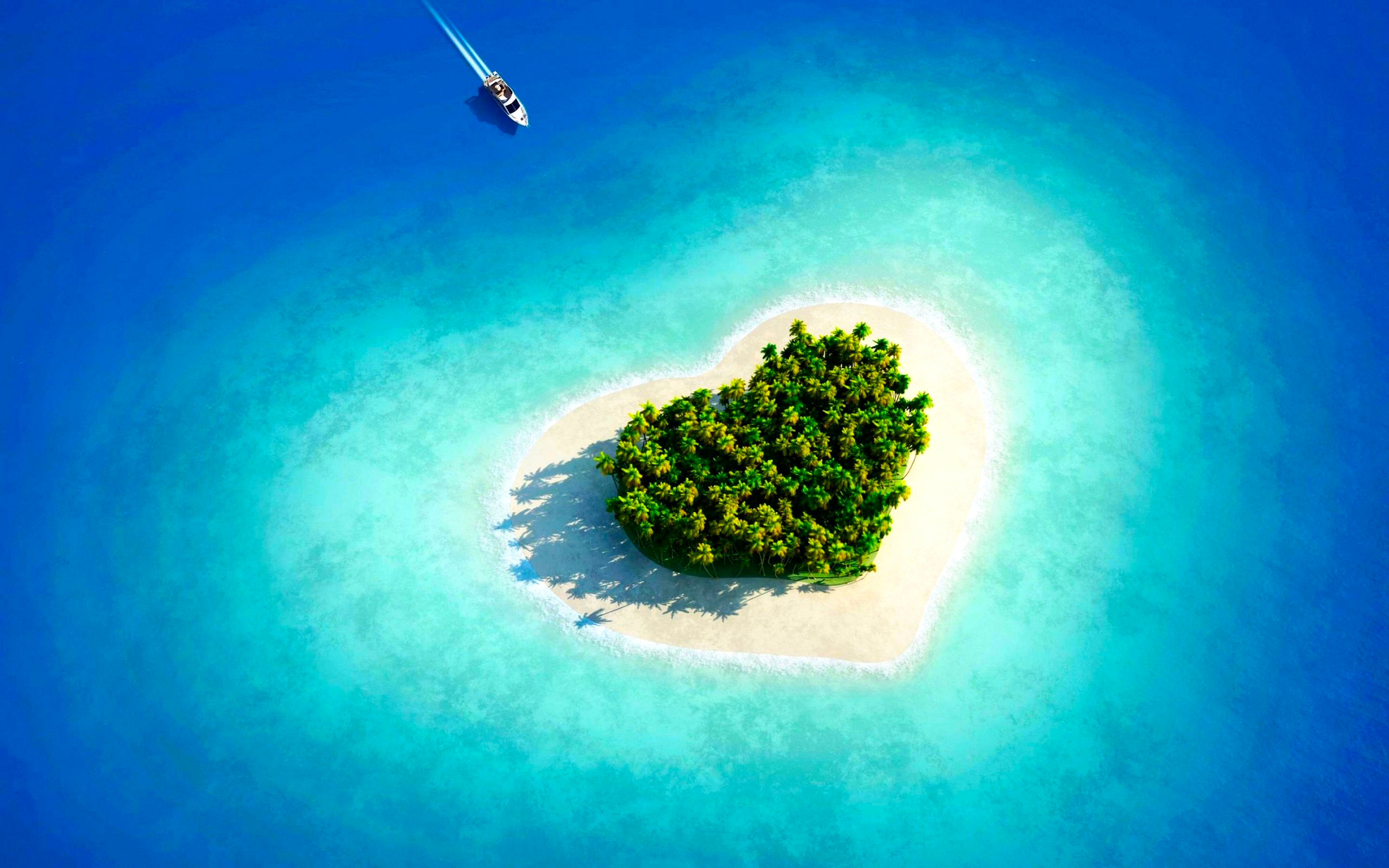 Phone Wallpaper (No watermarks) earth, beach, heart, maldives