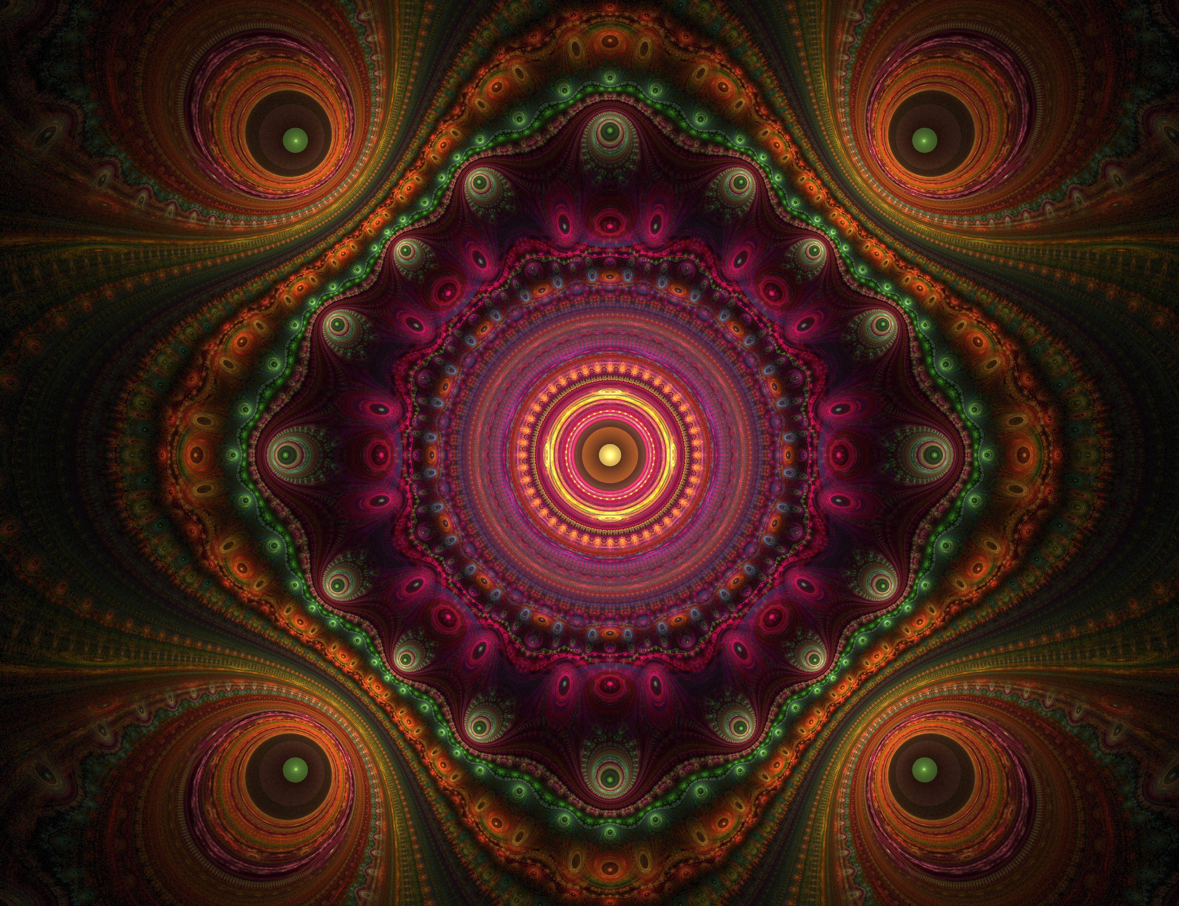 abstract, fractal, kaleidoscope, motley Panoramic Wallpapers
