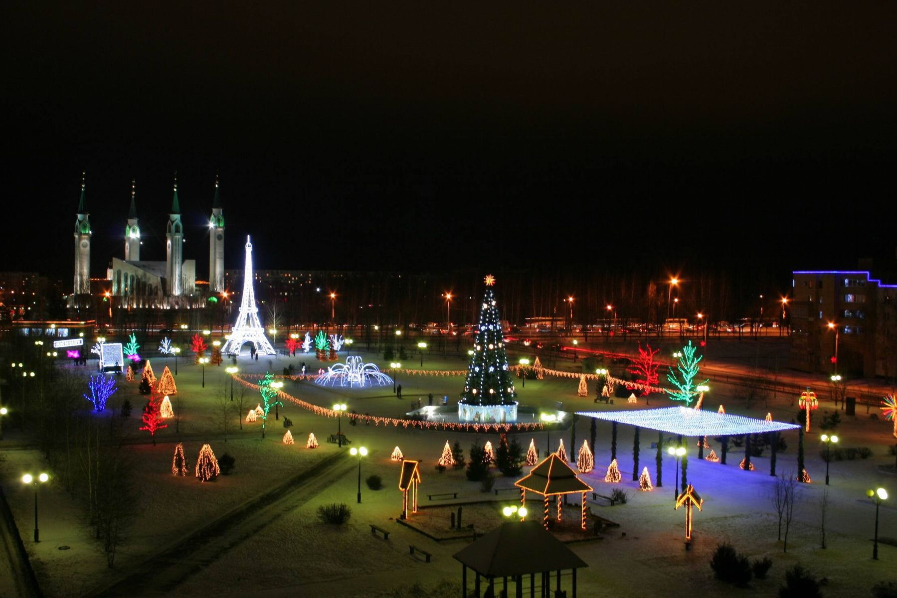 Hintergrundbild für Handys: Weihnachten, Übernachtung, Landschaft