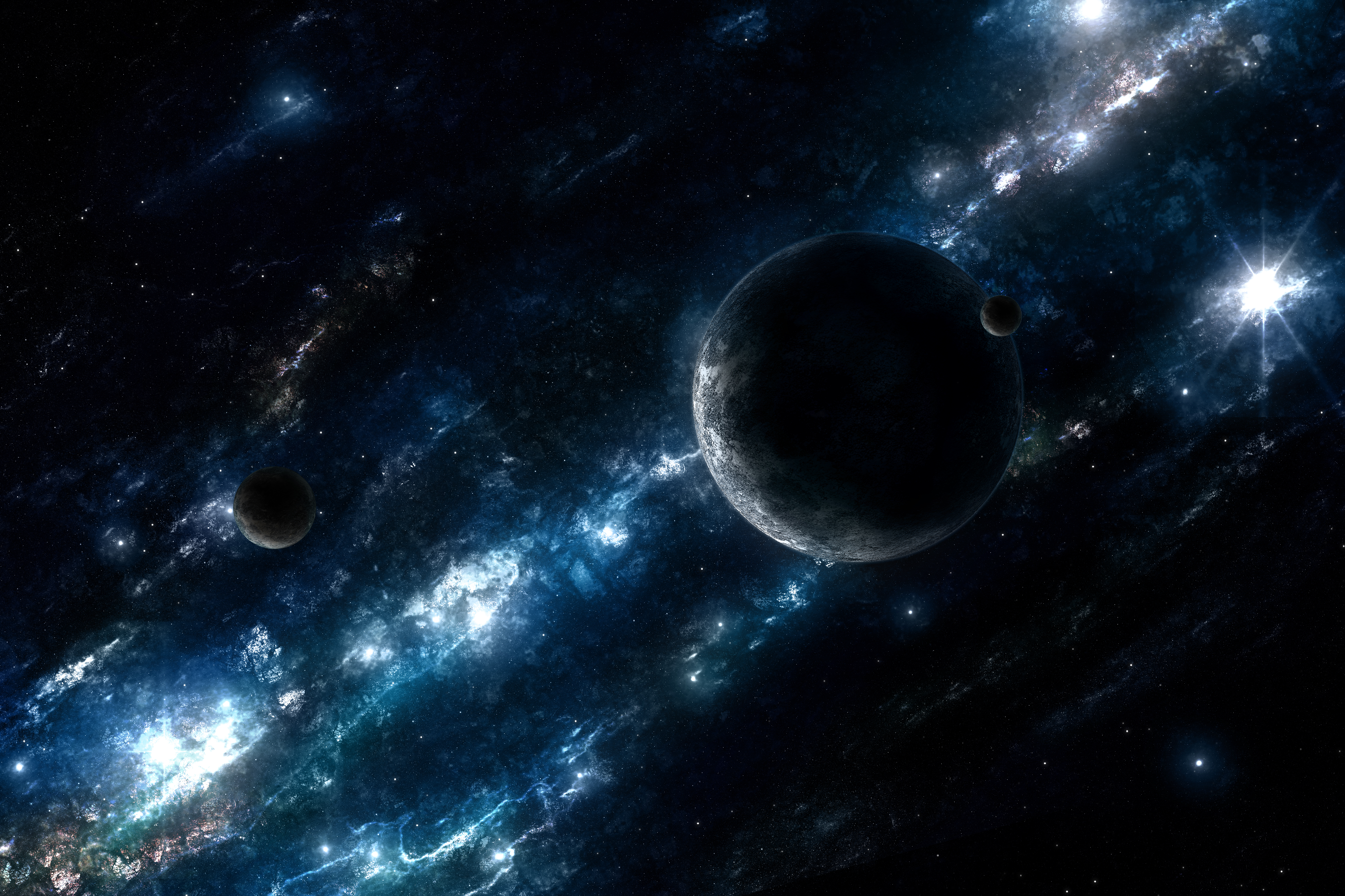 Stars universe, planets, galaxy, nebula Lock Screen