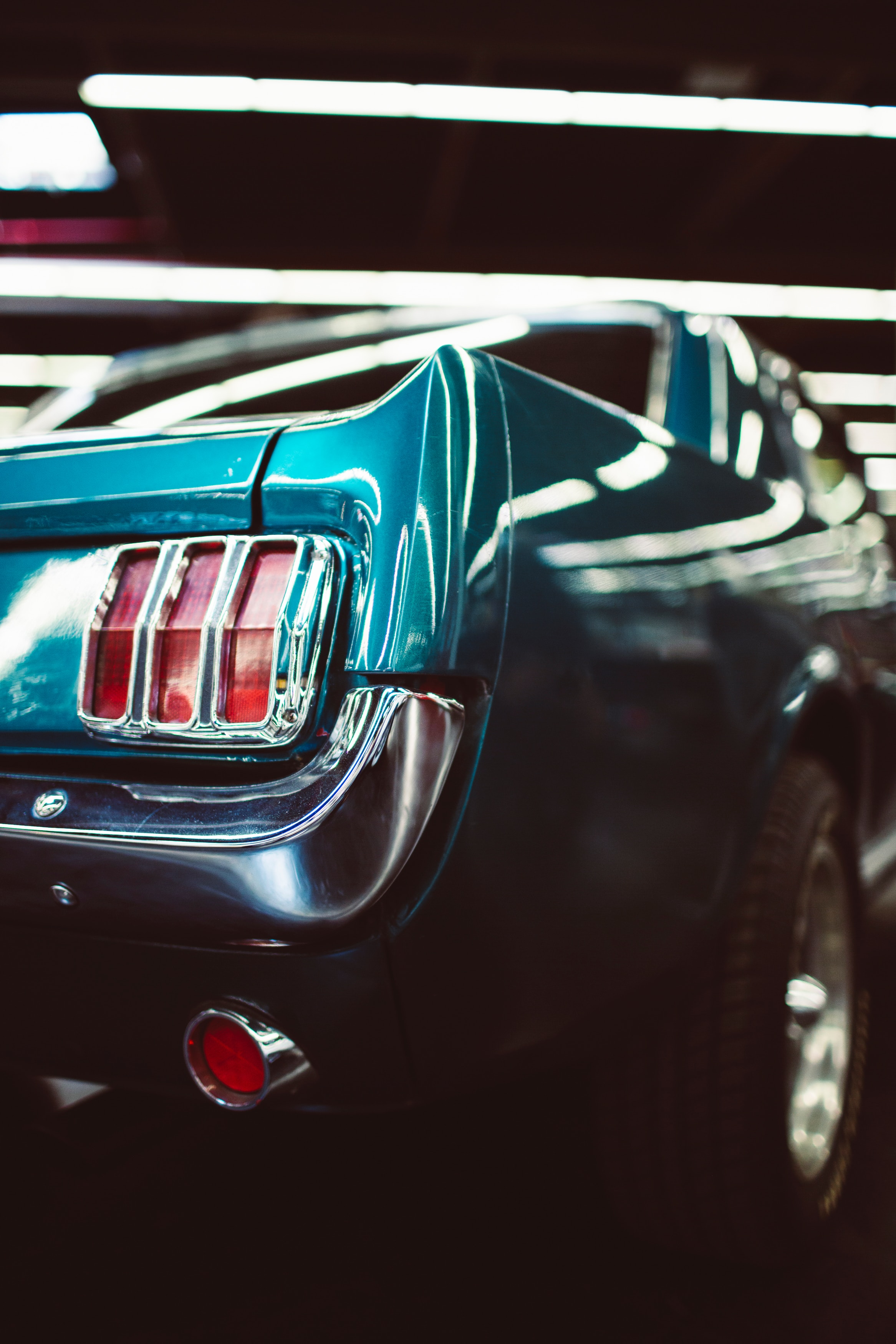 car, blue, old, rear view Machine HD Android Wallpapers