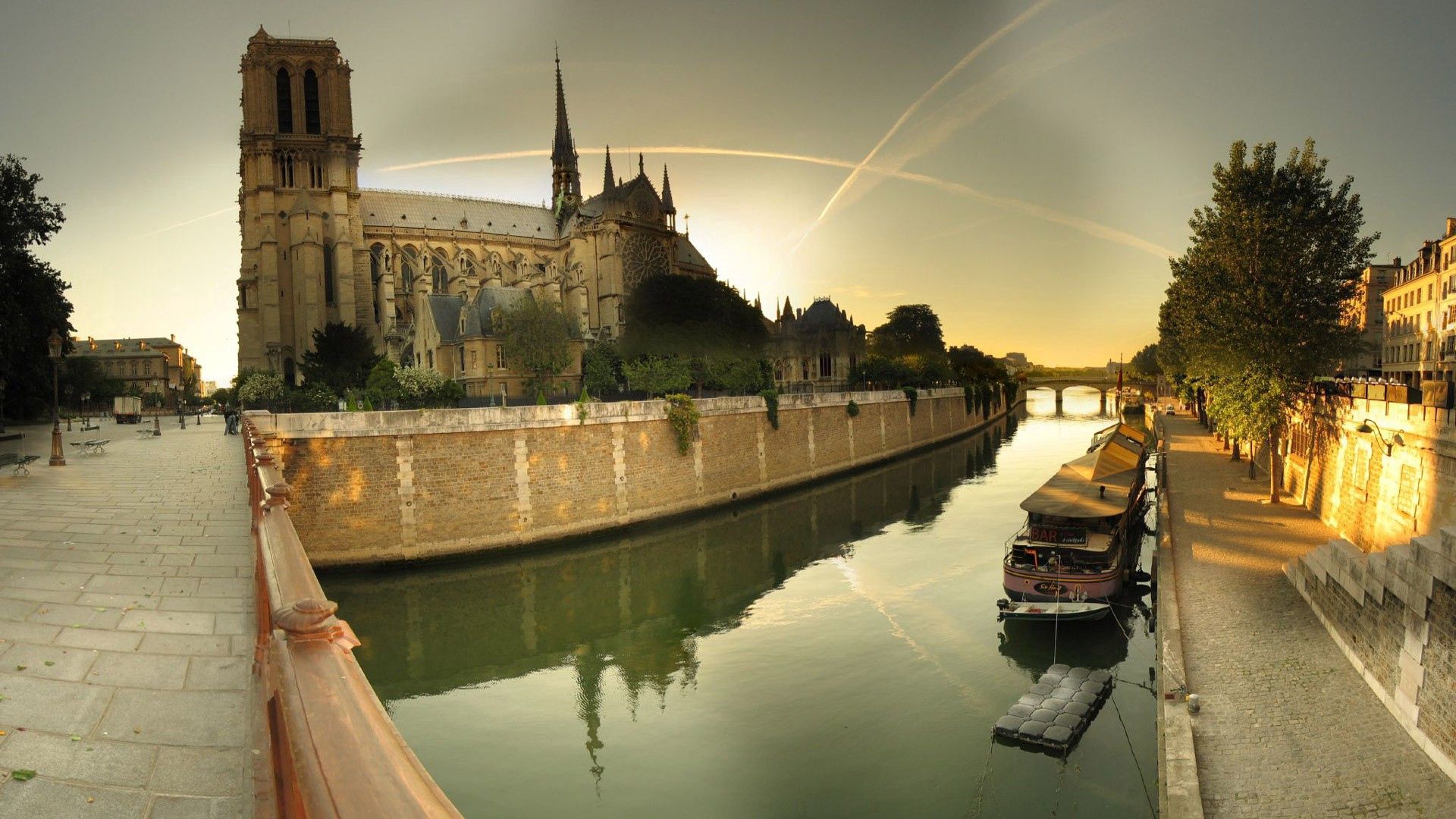 Paris sky, rivers, notre dame cathedral, cathedral of notre dame Lock Screen