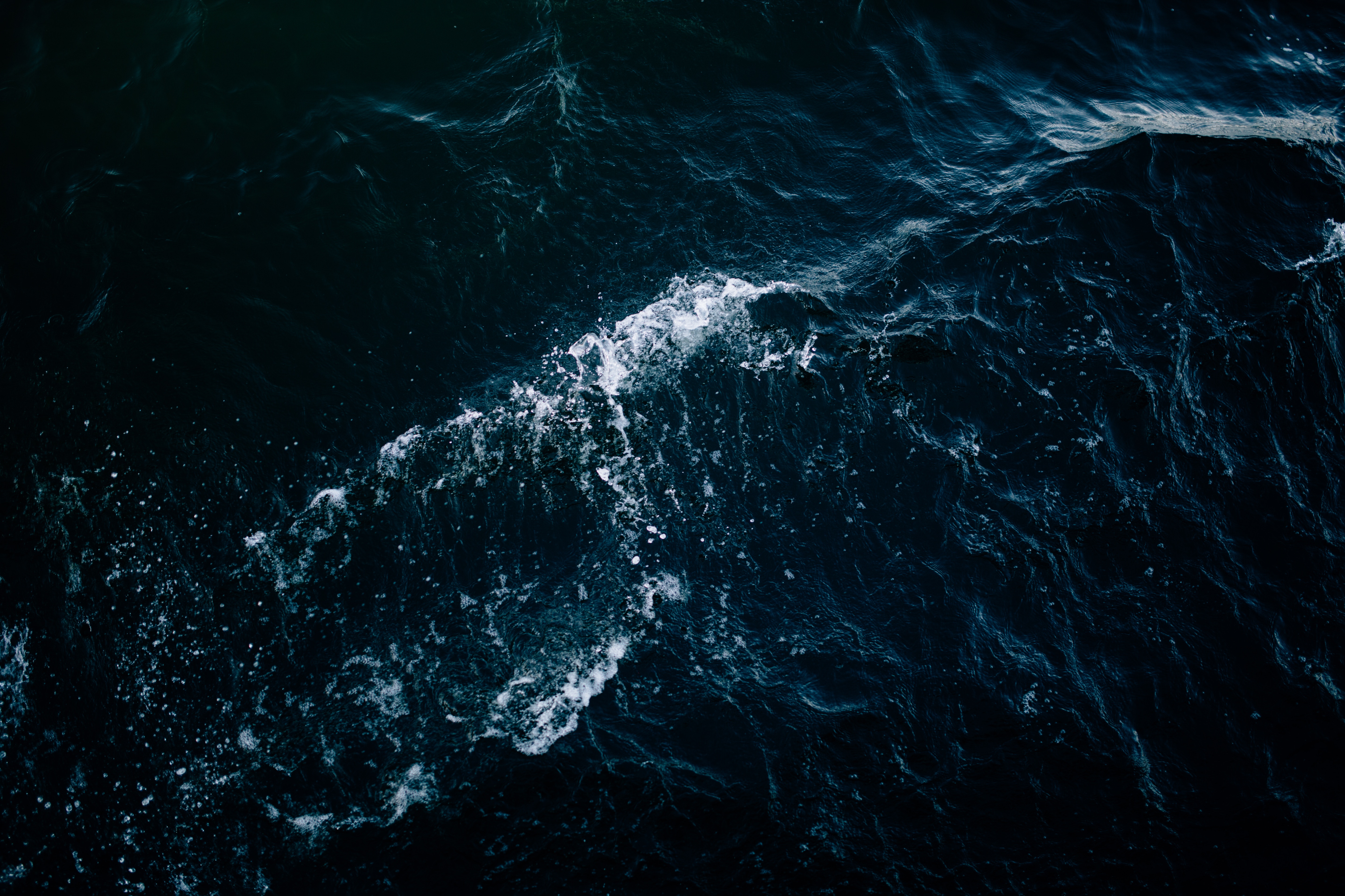 waves, dark, nature, sea, spray for android
