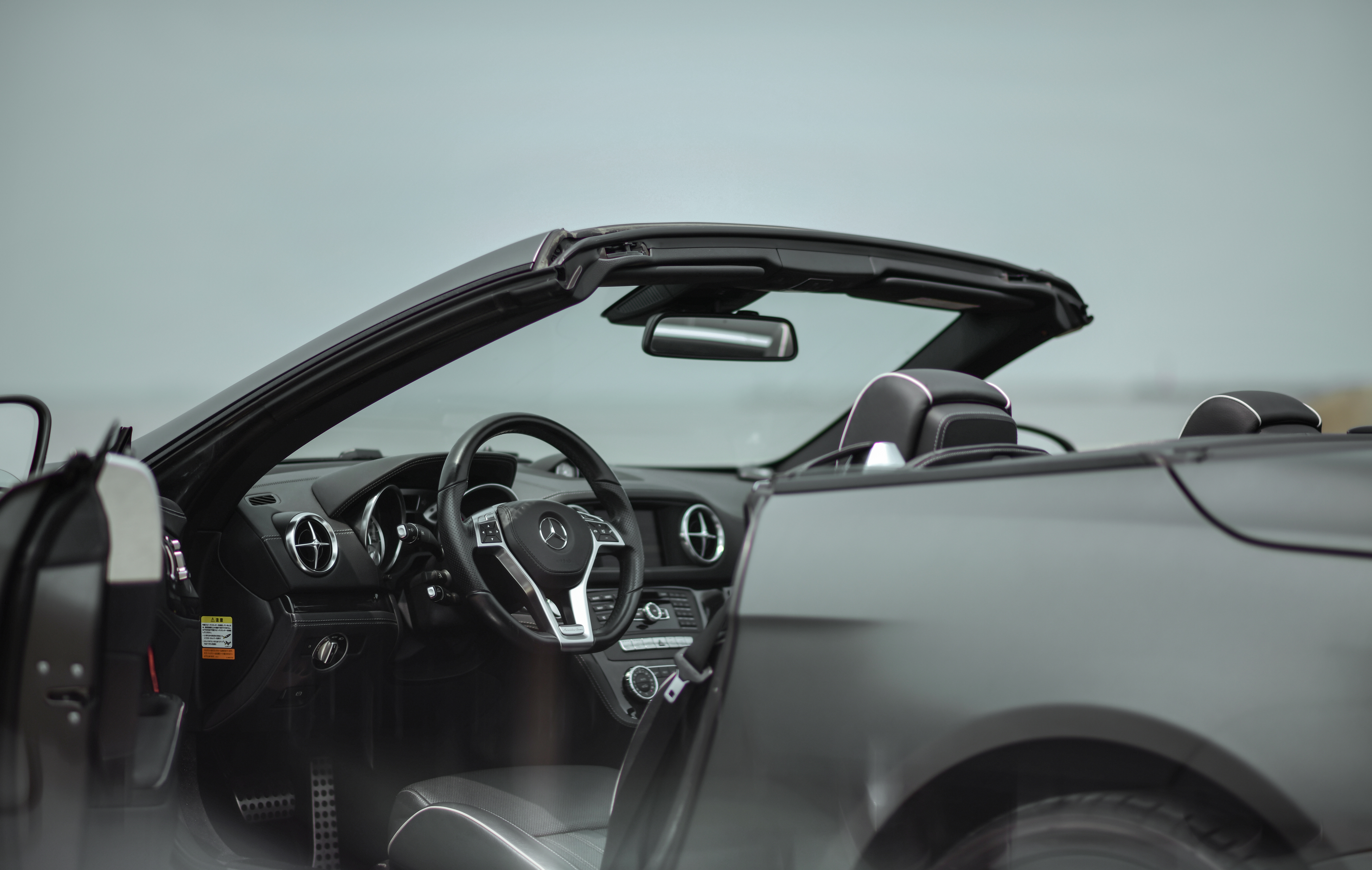 QHD wallpaper interior, salon, steering wheel, control panel