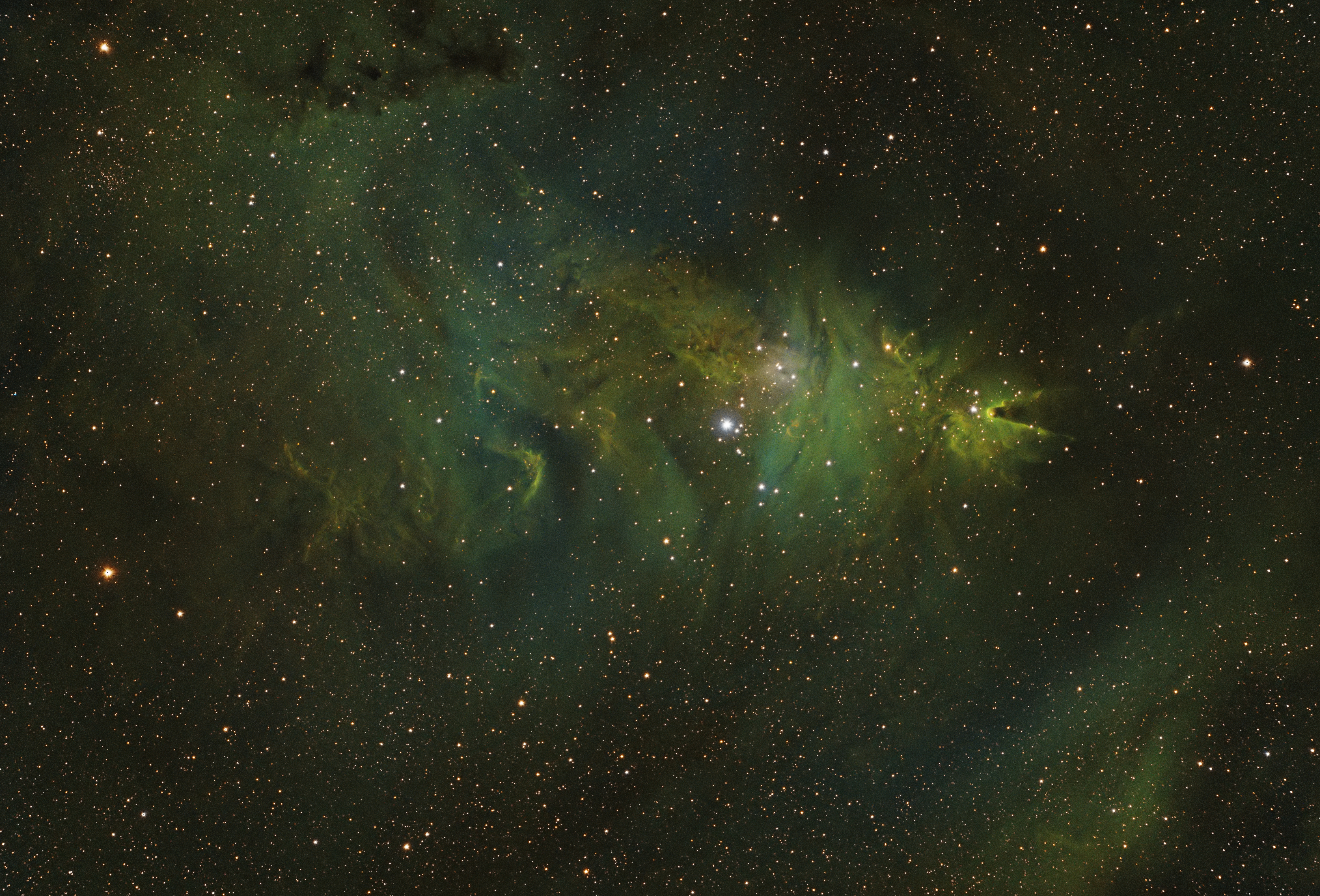 cone nebula, green, universe, nebula 3d Wallpaper