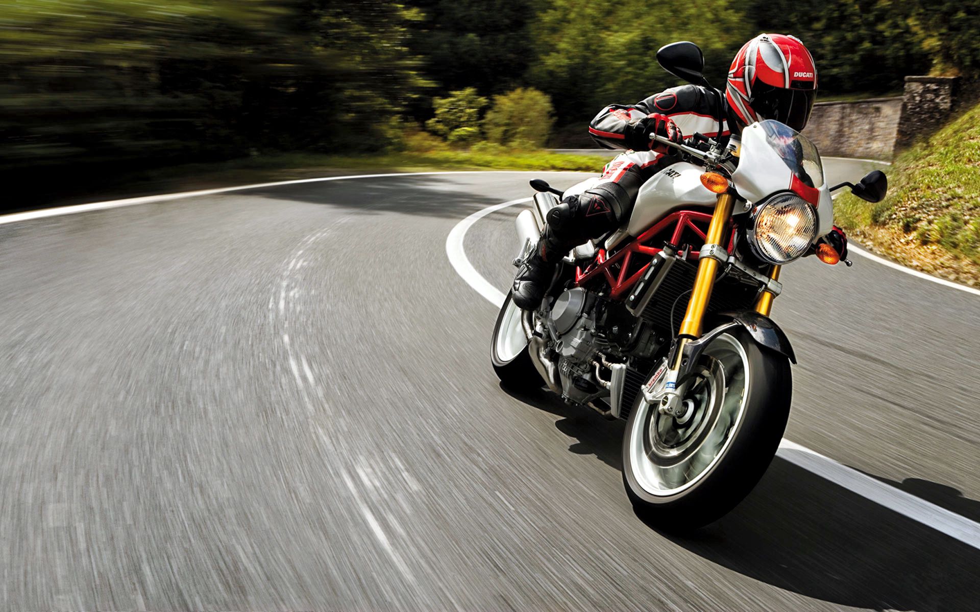 Handy-Wallpaper Motorräder, Ducati, Motorradfahrer, Geschwindigkeit, Monster, S4R kostenlos herunterladen.