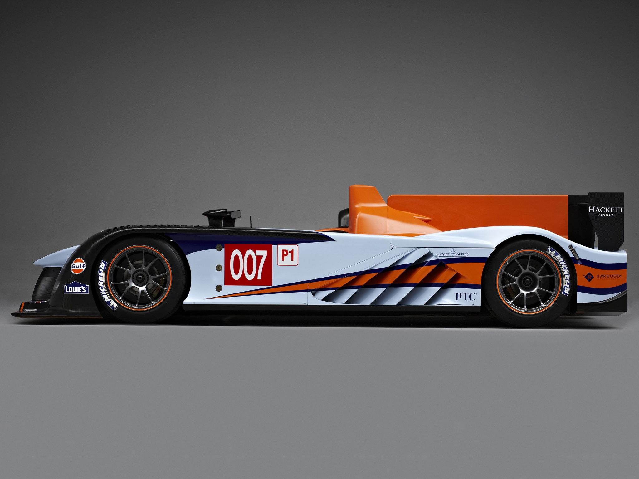 android aston martin, cars, white, orange, side view, style, 2011, lmp1, amr one