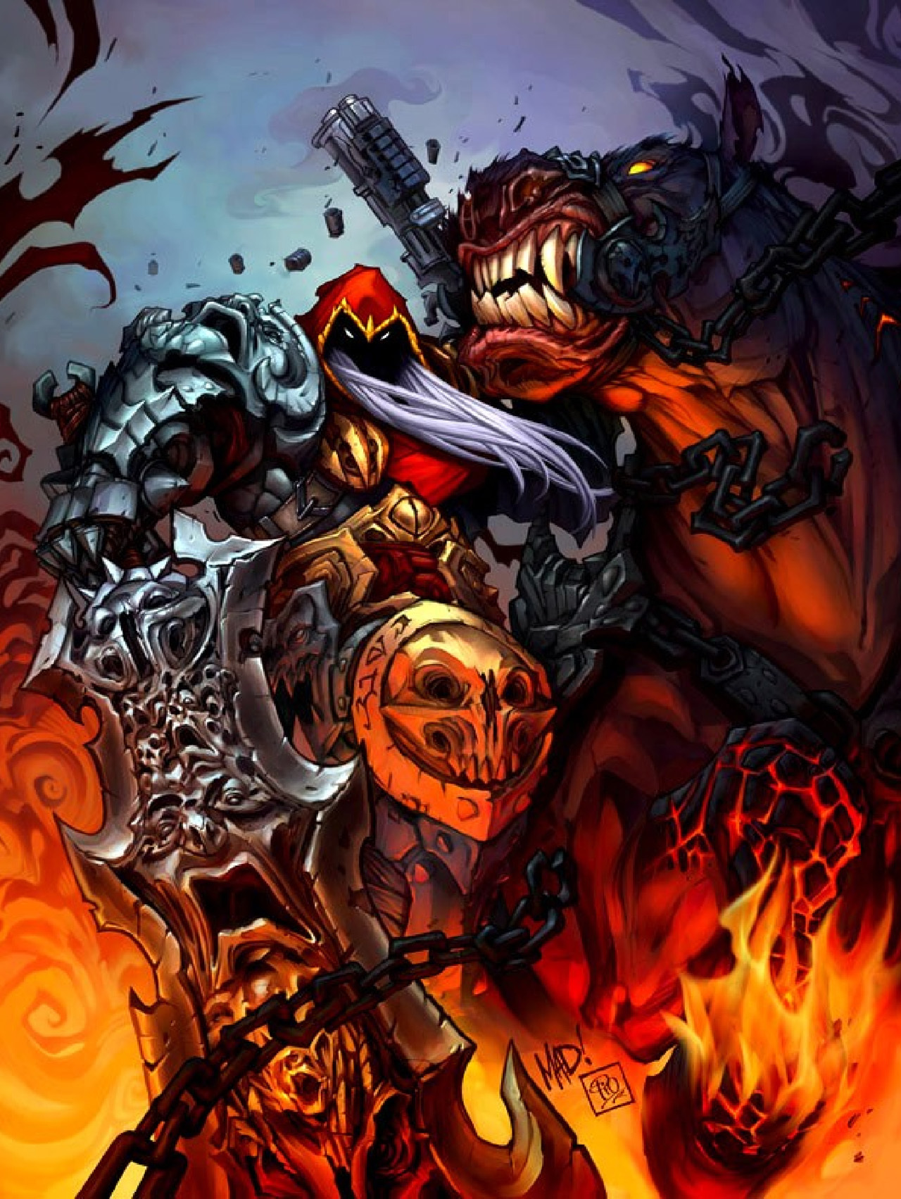 darksiders: wrath of war, games, fantasy, demons lock screen backgrounds