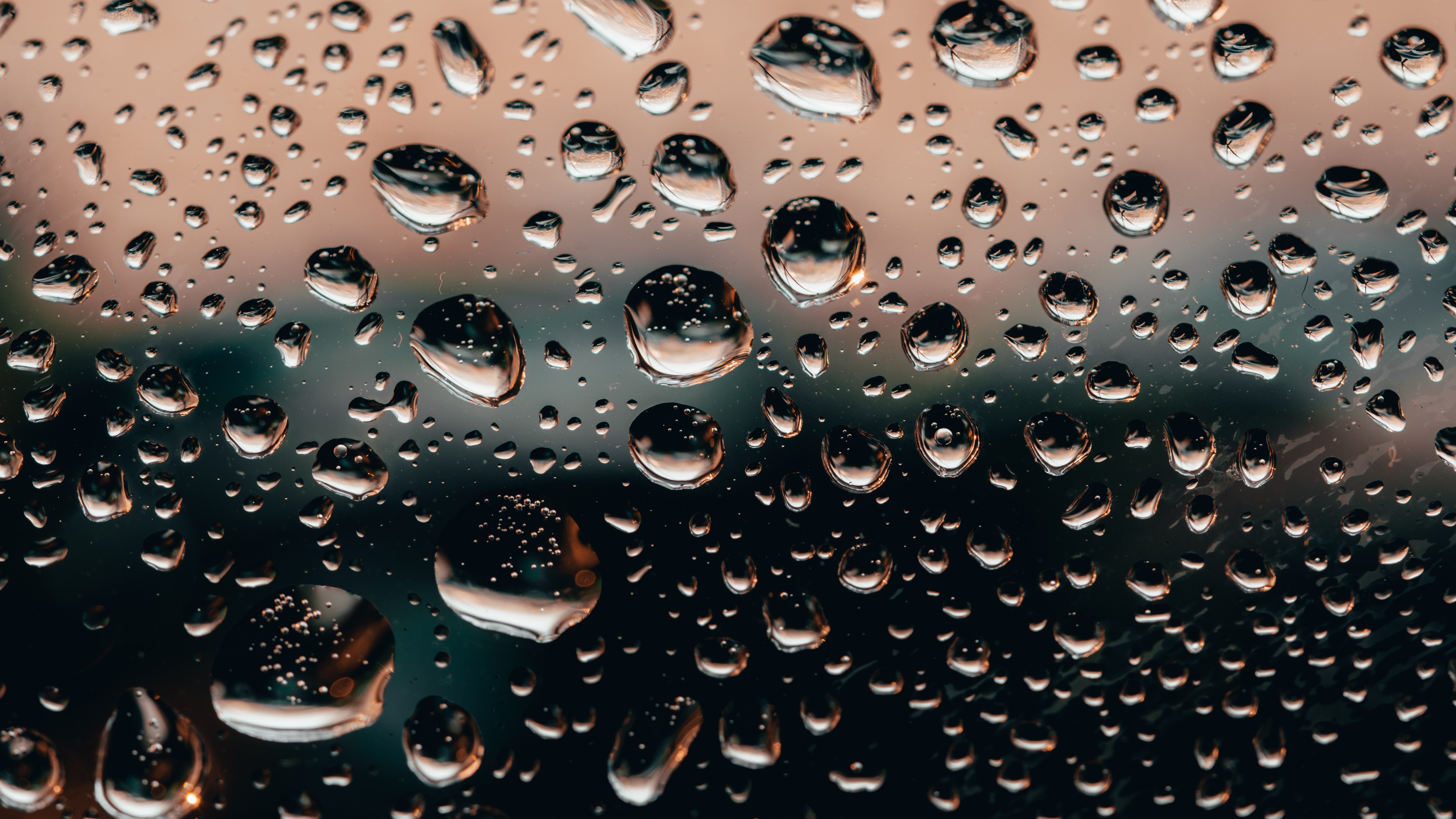 drops, transparent, macro, wet, surface, glass HD wallpaper