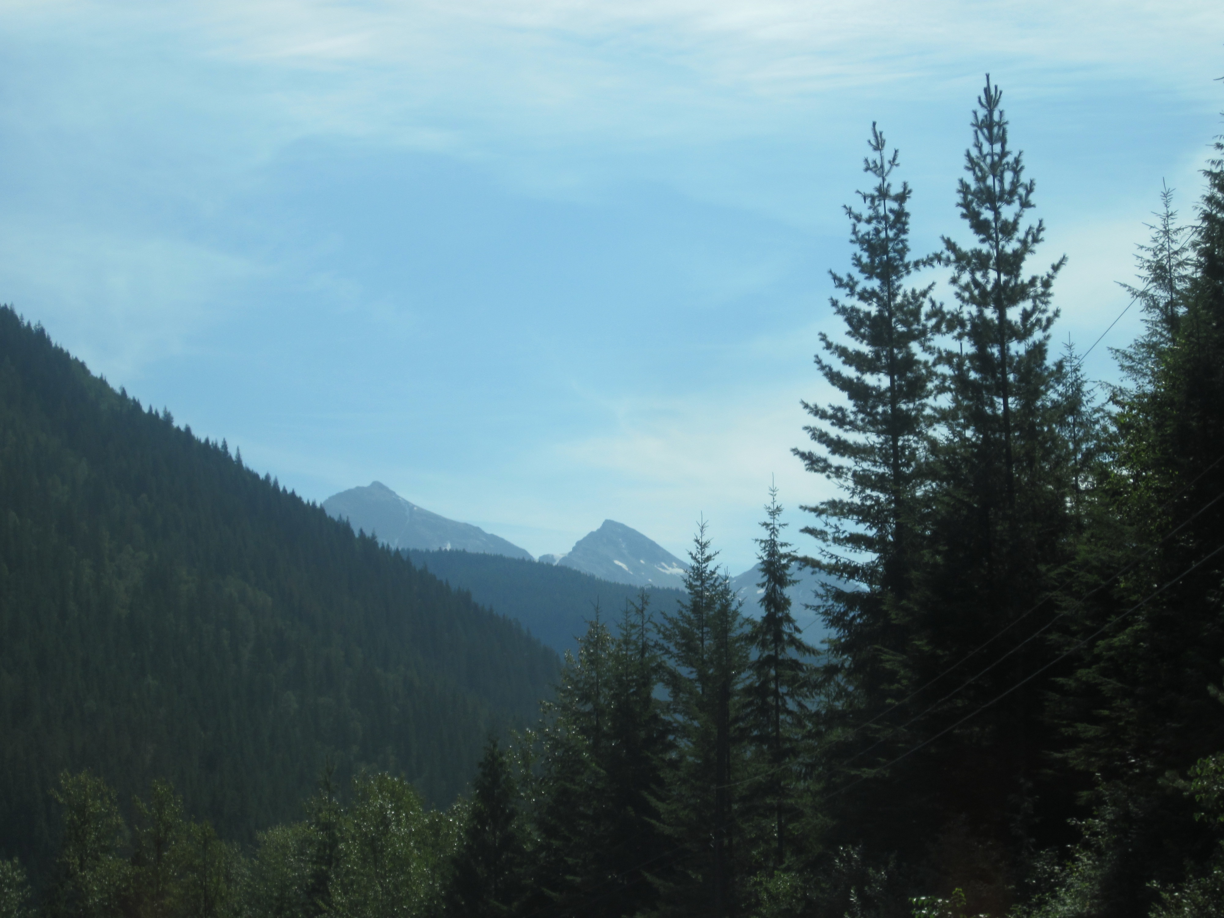 1080p pic mountains, trees, sky, nature