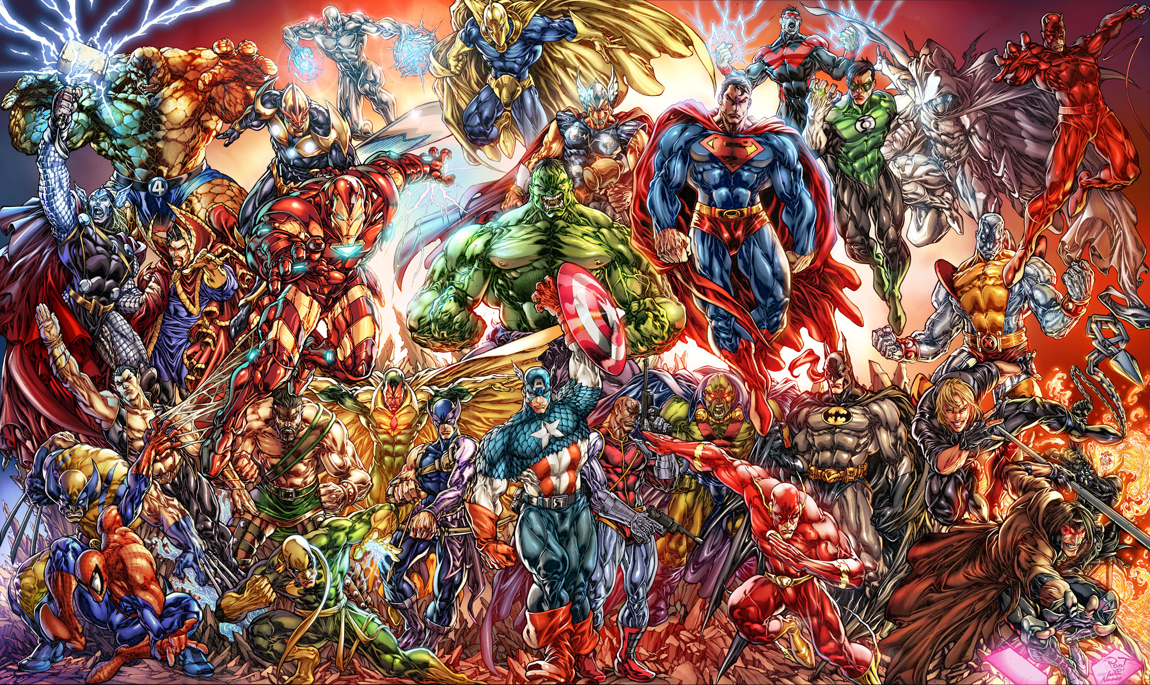 superman, comics, collage, barry allen, dc comics, batman, wolverine, ghost rider, spider man, ben grimm, beta ray bill, captain america, clint barton, colossus, danny rand, daredevil, deathlok, doctor fate (dc comics), doctor strange, flash, gambit (marvel comics), green lantern, hal jordan, hawkeye, hercules (marvel comics), hulk, iron fist (marvel comics), iron man, j'onn j'onzz, longshot (marvel comics), martian manhunter, moon knight, namor the sub mariner, nightwing, nova (marvel comics), peter parker, silver surfer, sub mariner, thing (marvel comics), thor, vision (marvel comics), wonder man cellphone