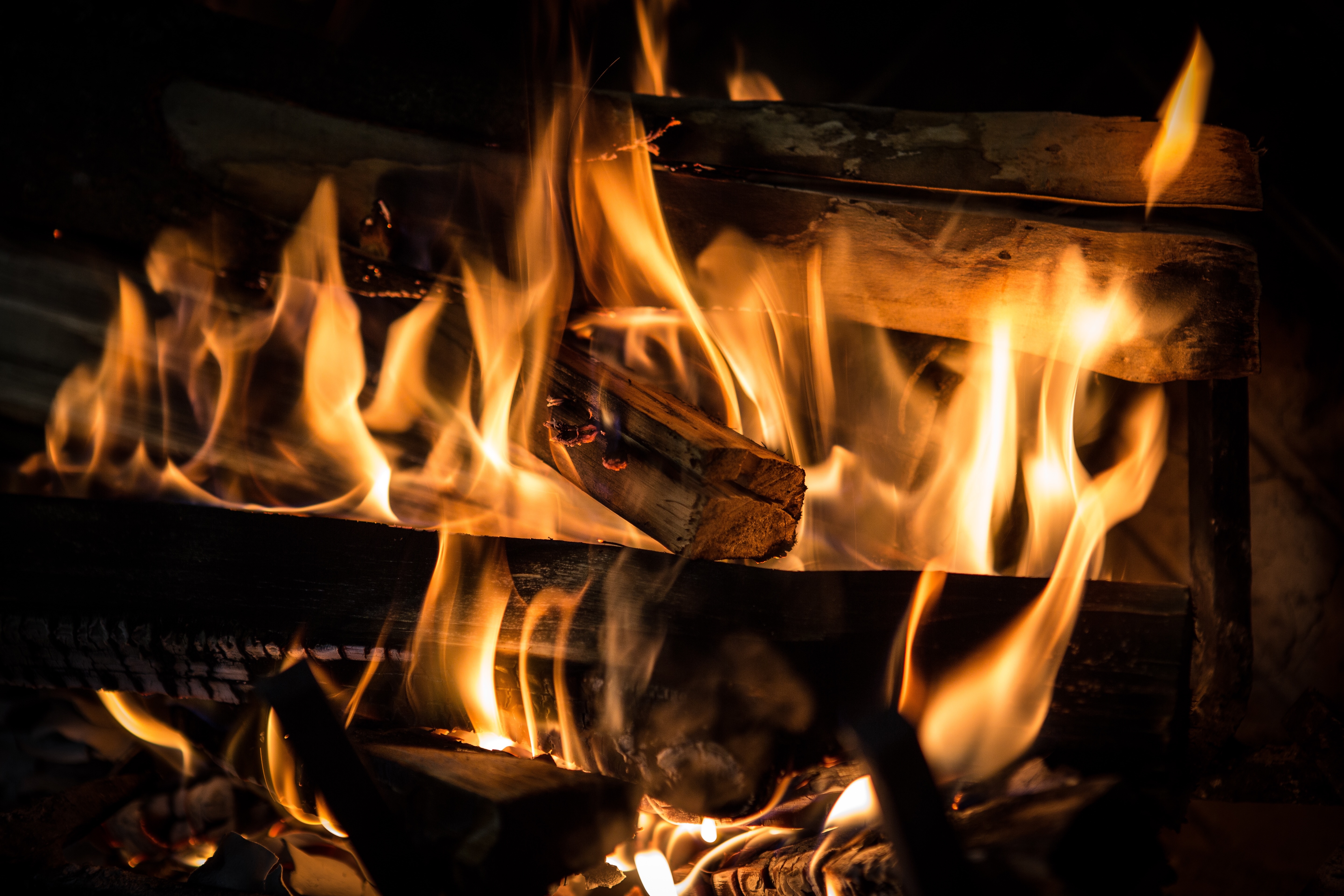 Download mobile wallpaper Fire, Coals, Flame, Miscellanea, Miscellaneous, Firewood, Fireplace for free.