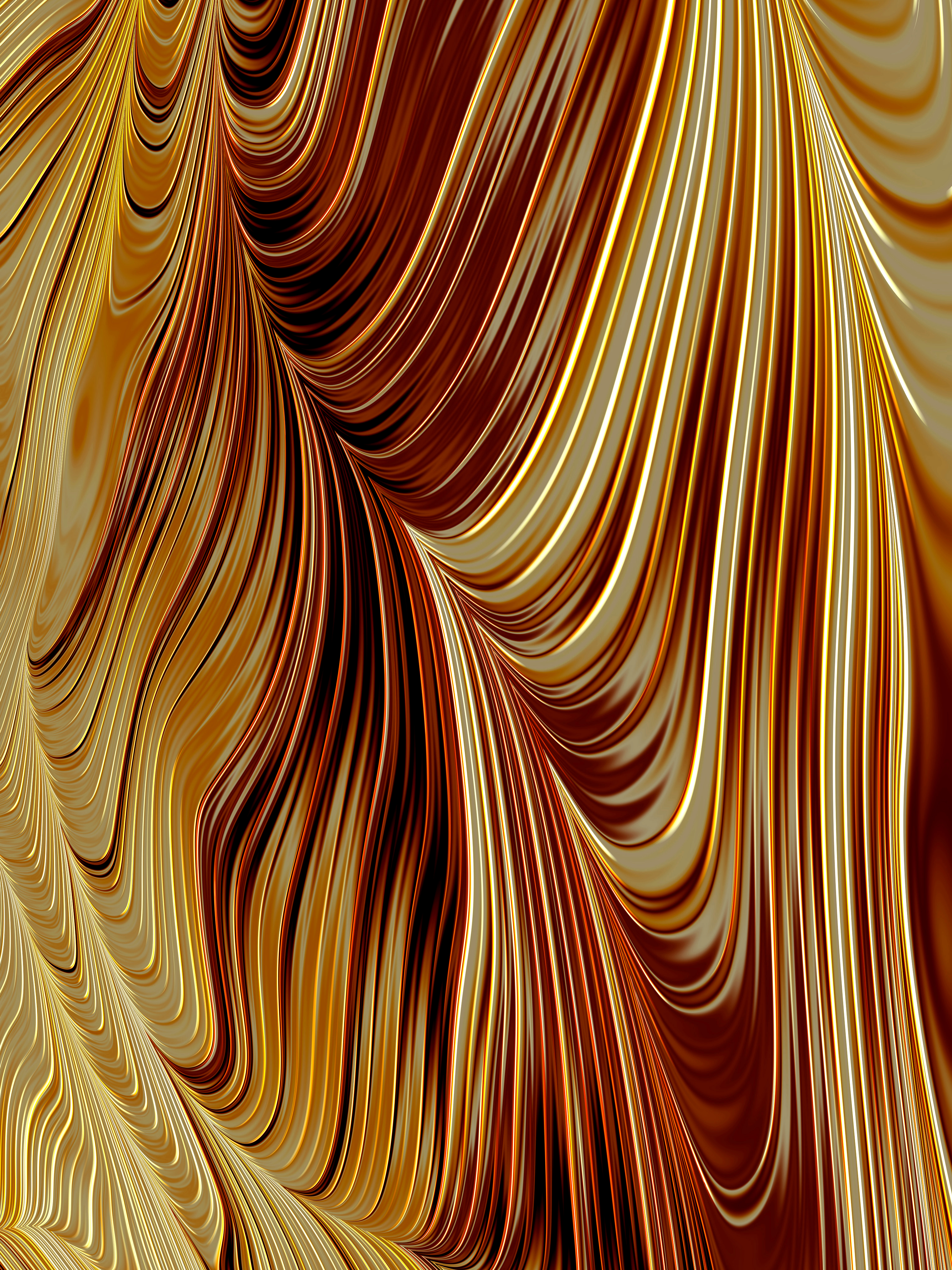 Images & Pictures winding, surface, relief, wavy Golden