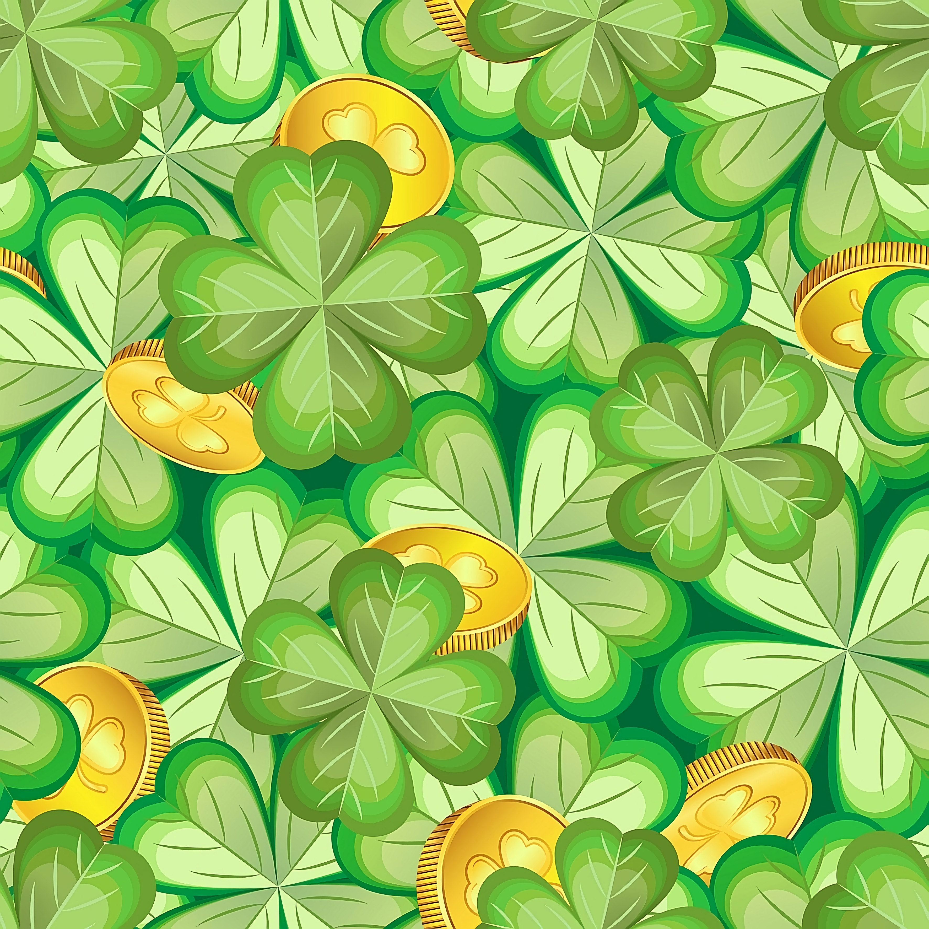 50776 download wallpaper textures, pattern, texture, luck, clover, coin screensavers and pictures for free