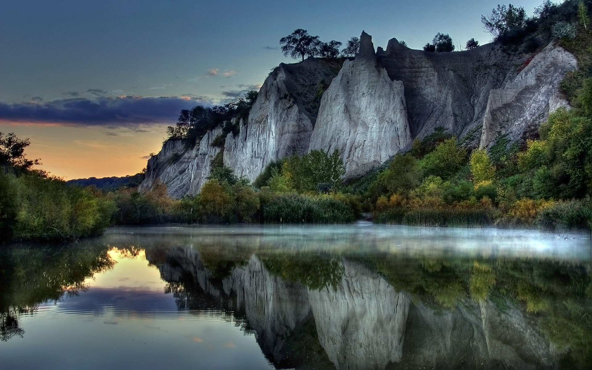 HD desktop wallpaper: Landscape, Lake, Reflection, Earth, Cliff download  free picture #158293