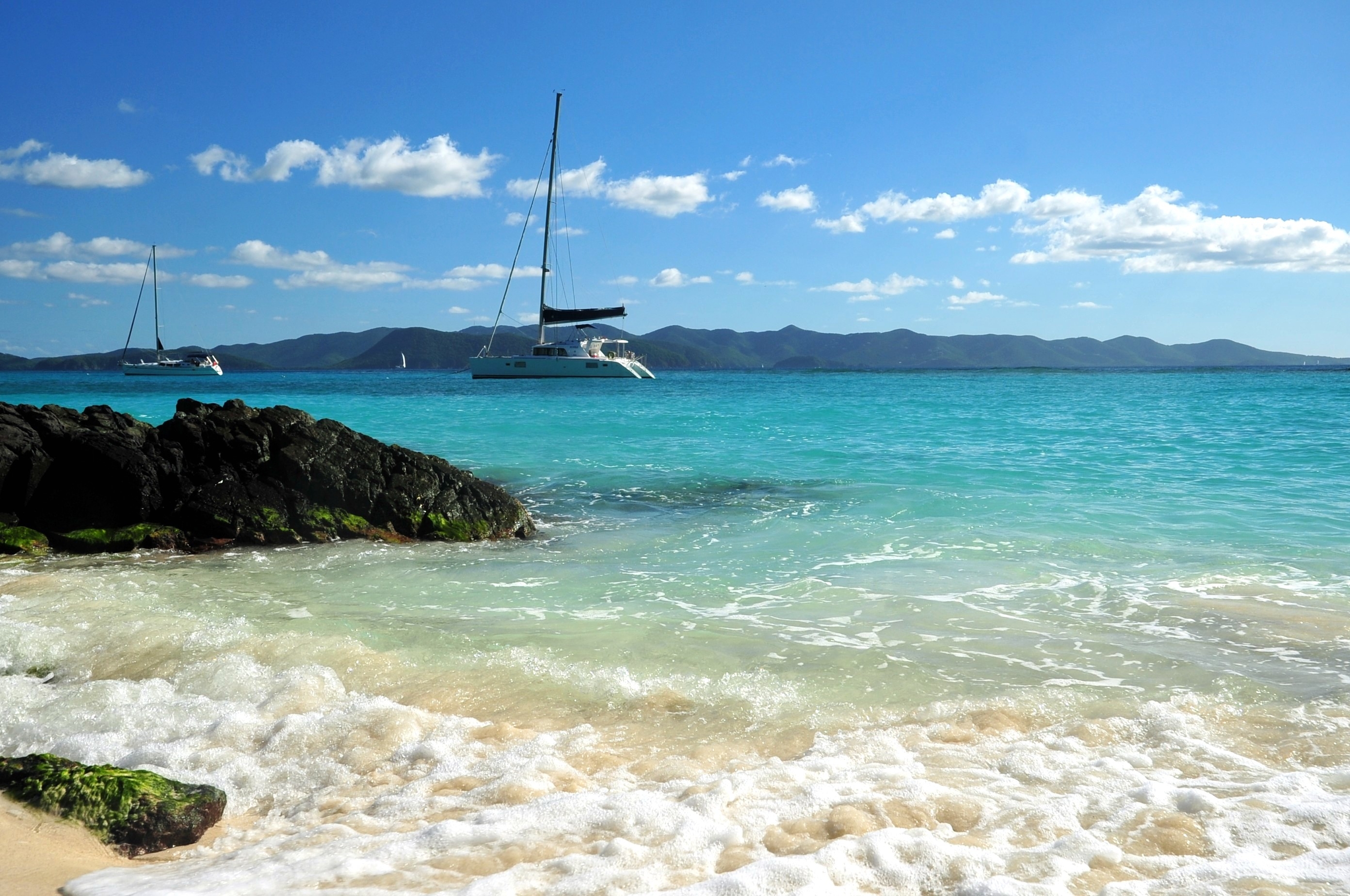 155281 Bild herunterladen yacht, natur, stones, sea - Hintergrundbilder und Bildschirmschoner kostenlos
