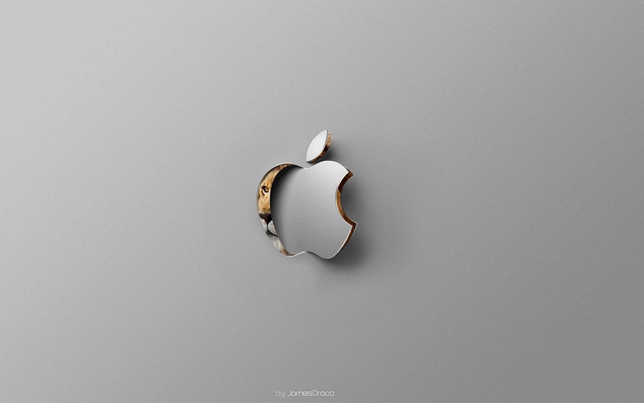apple, logos, brands, background, gray UHD