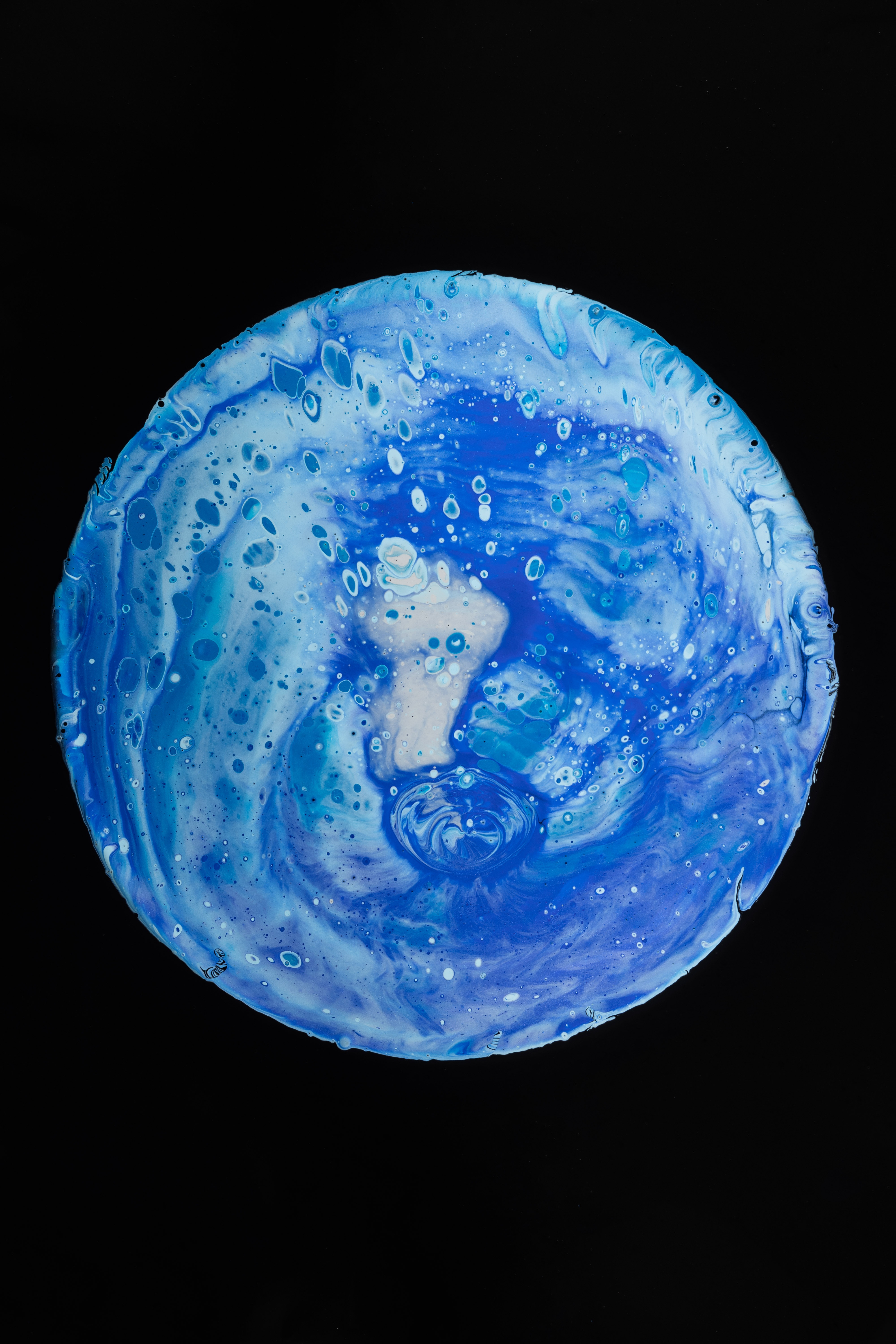 texture, abstract, blue, macro, bubble, acrylic