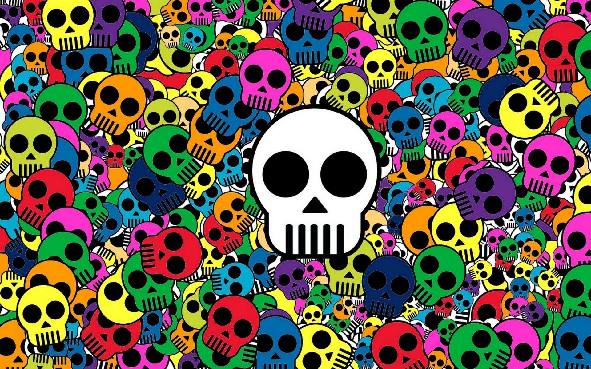 60222 download wallpaper skull, abstract, background, bright, multicolored, motley, skulls screensavers and pictures for free