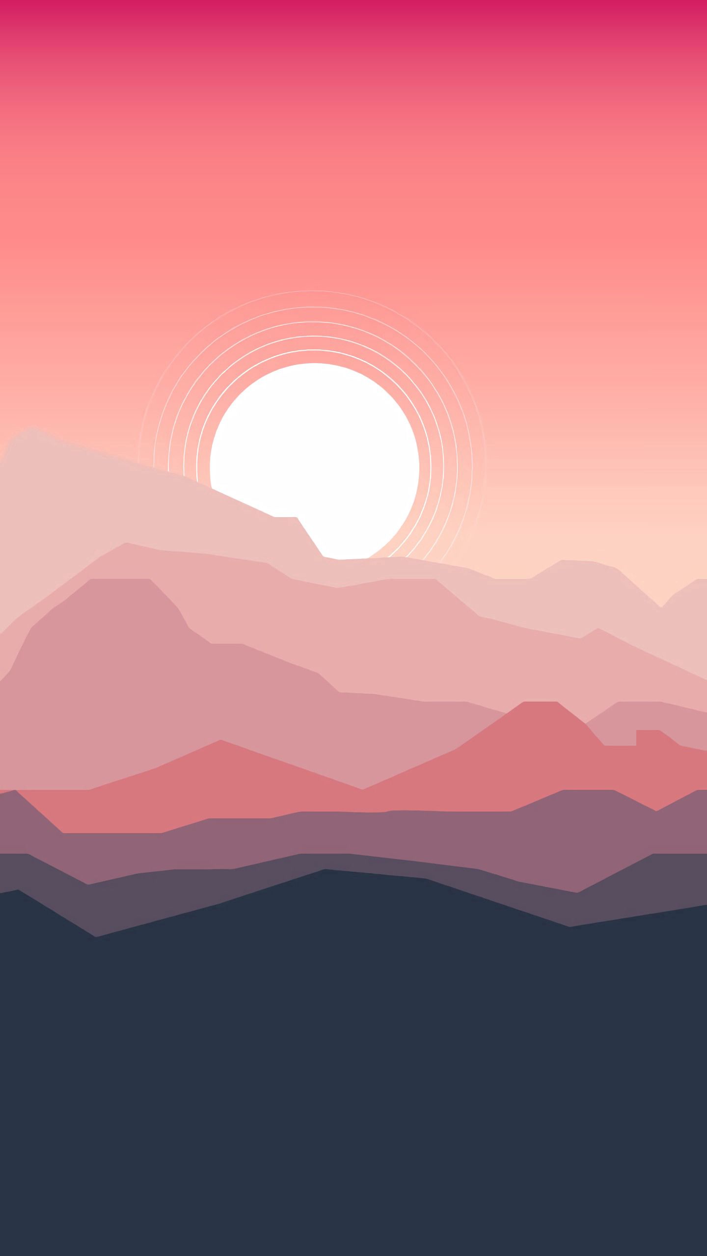 Phone Wallpaper (No watermarks) landscape, sunset, mountains, art