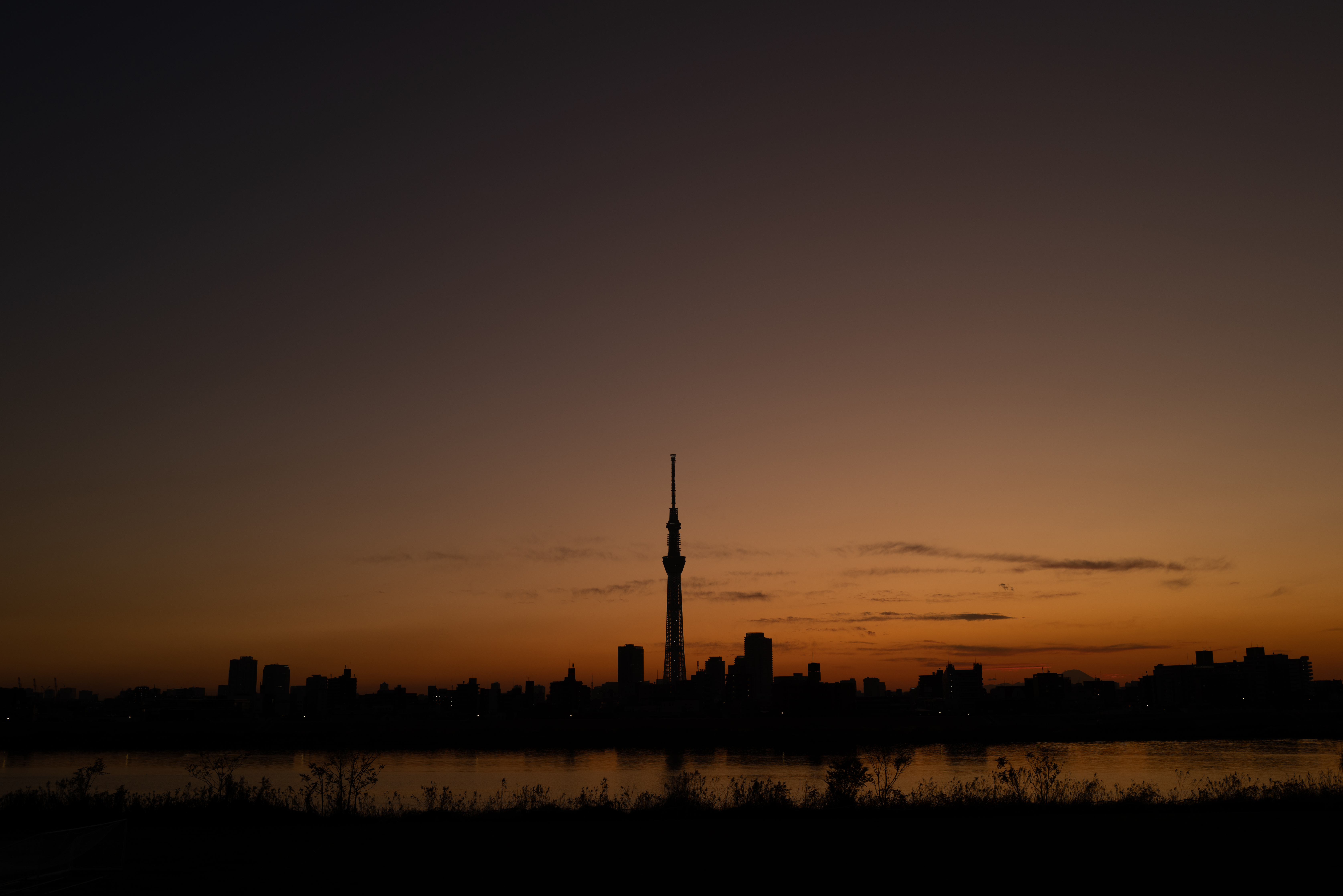 dusk, dark, twilight, city, building, panorama Free Stock Photo