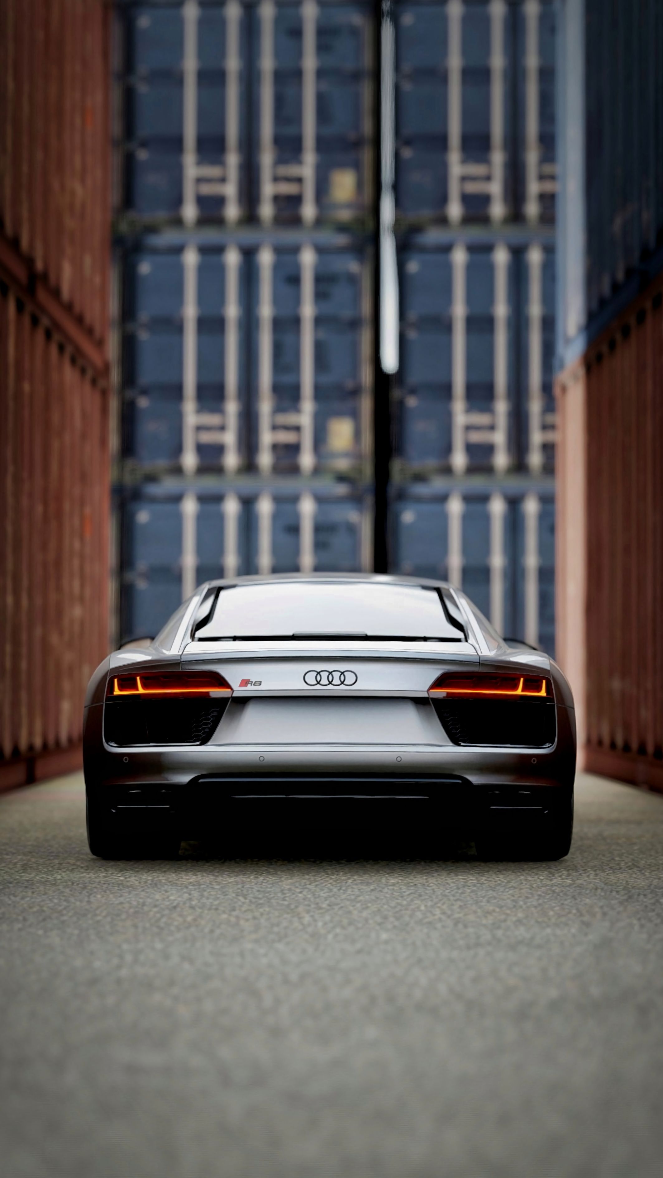 sports car, audi, cars, sports, back view, rear view iphone wallpaper