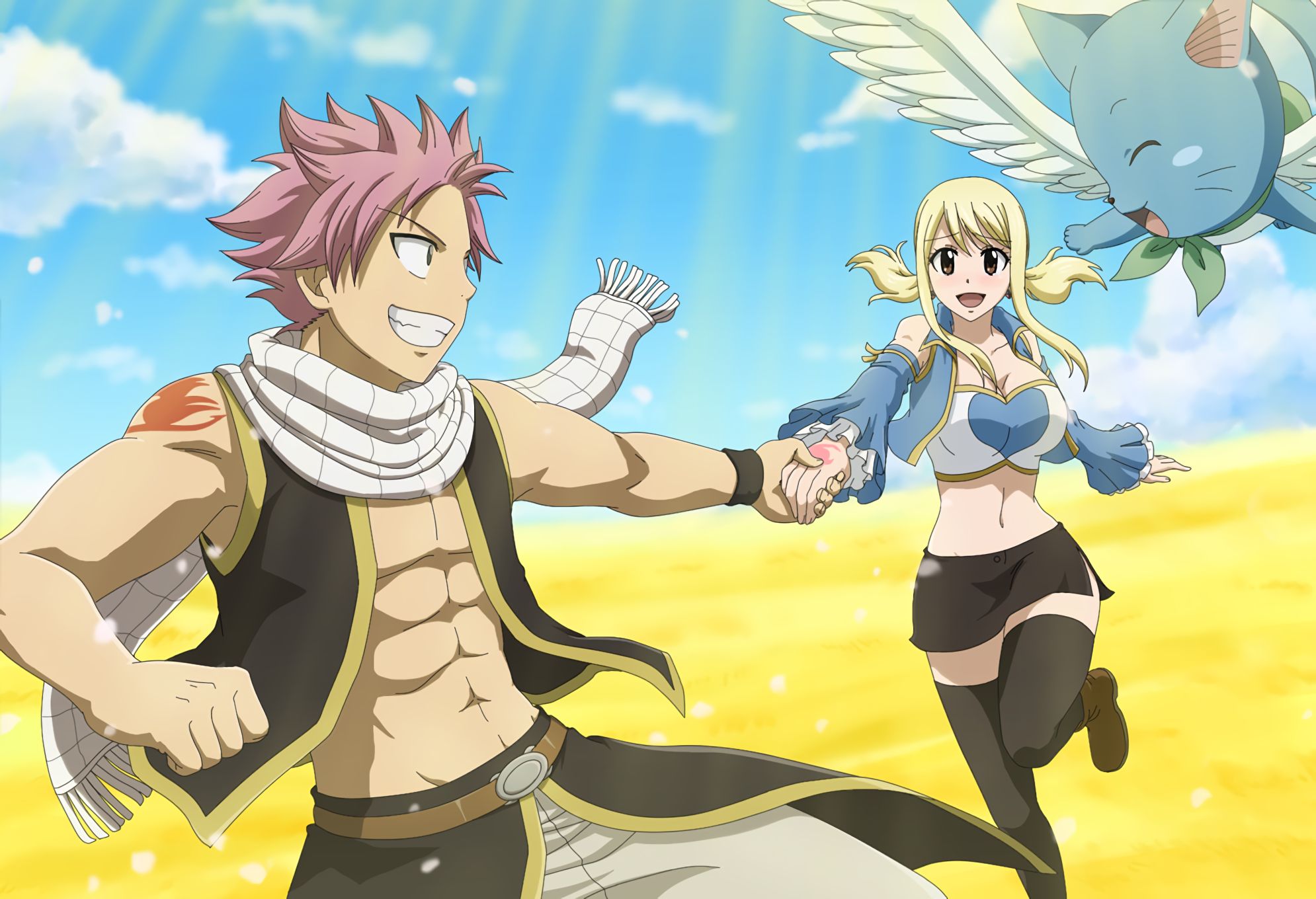 HD desktop wallpaper: Anime, Fairy Tail, Lucy Heartfilia, Natsu Dragneel,  Happy (Fairy Tail), Nalu (Fairy Tail) download free picture #753034