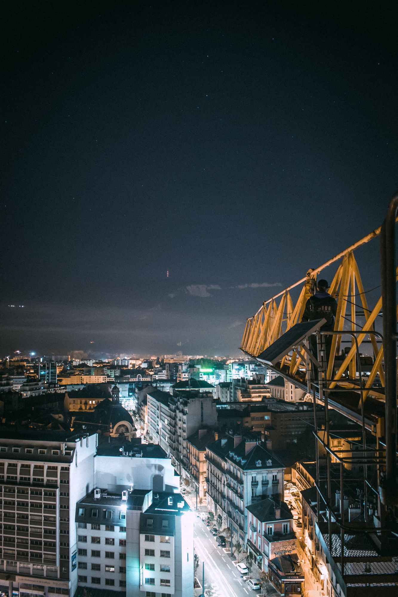 Download mobile wallpaper: Night City, View From Above, Urban