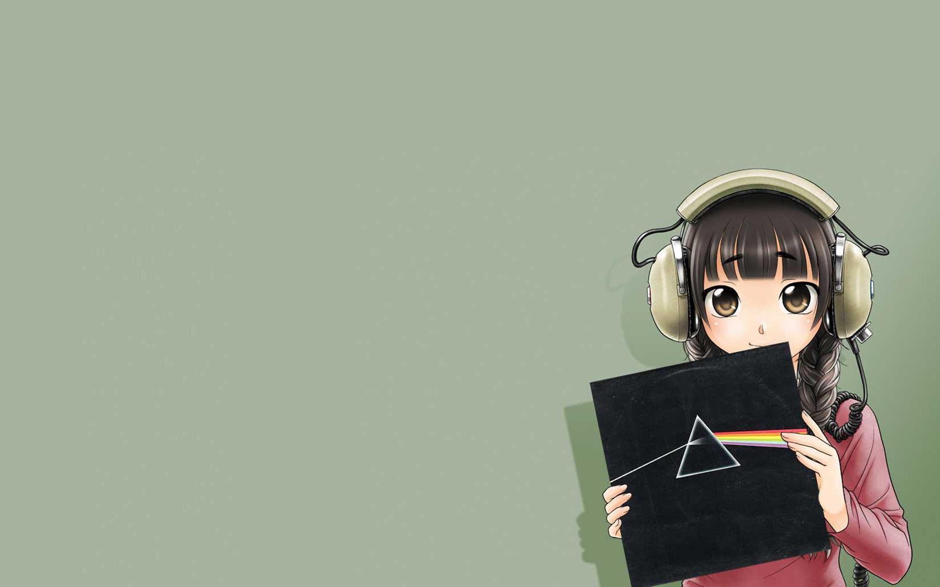 HD desktop wallpaper: Anime, Headphones, Dark Side Of The Moon download  free picture #725295