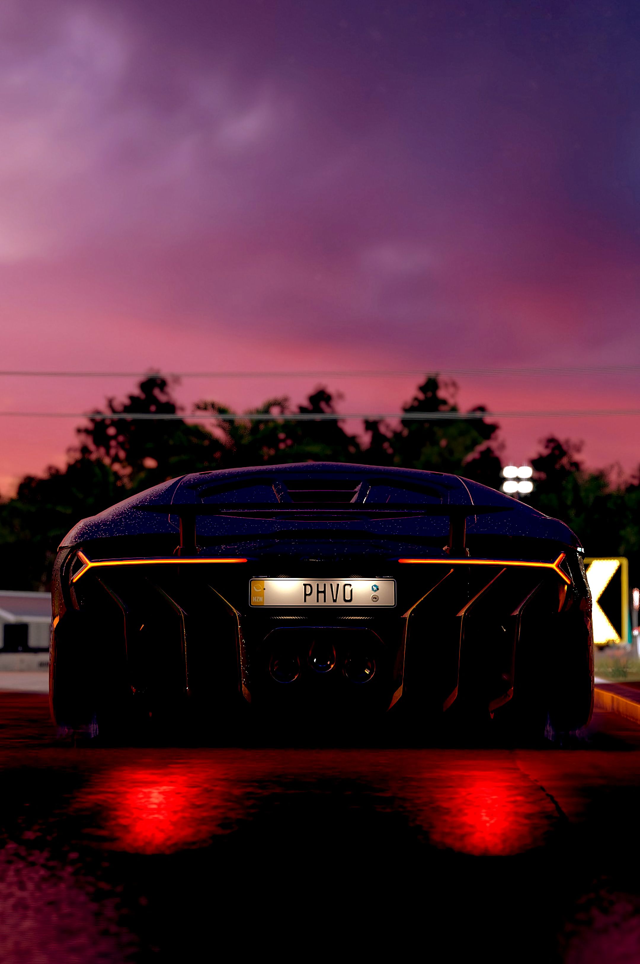 rear view, sports car, lights, back view, lamborghini, headlights, sports, cars, lamborghini centenario