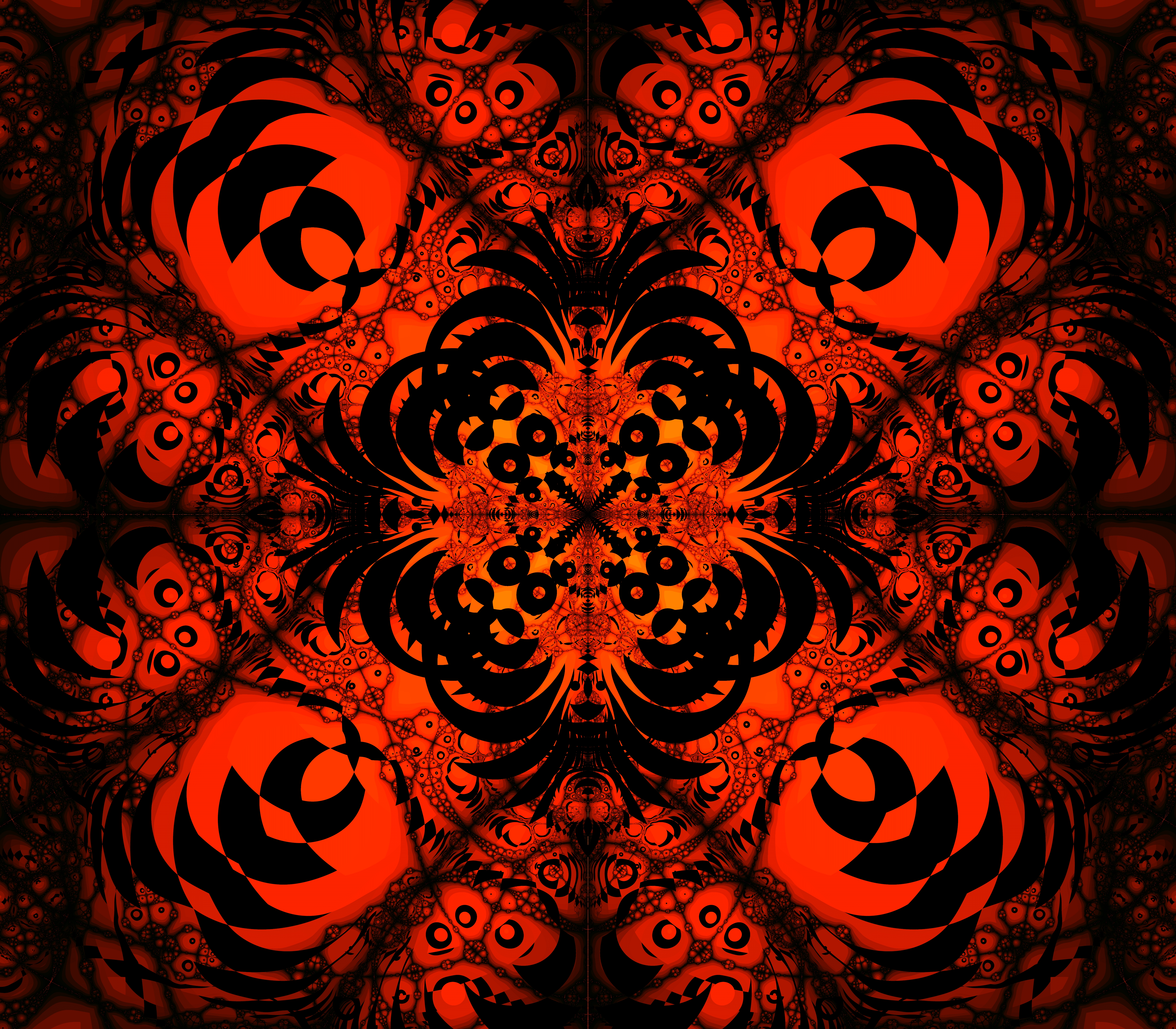 32k Wallpaper Pattern abstract, illusion, fractal, symmetry