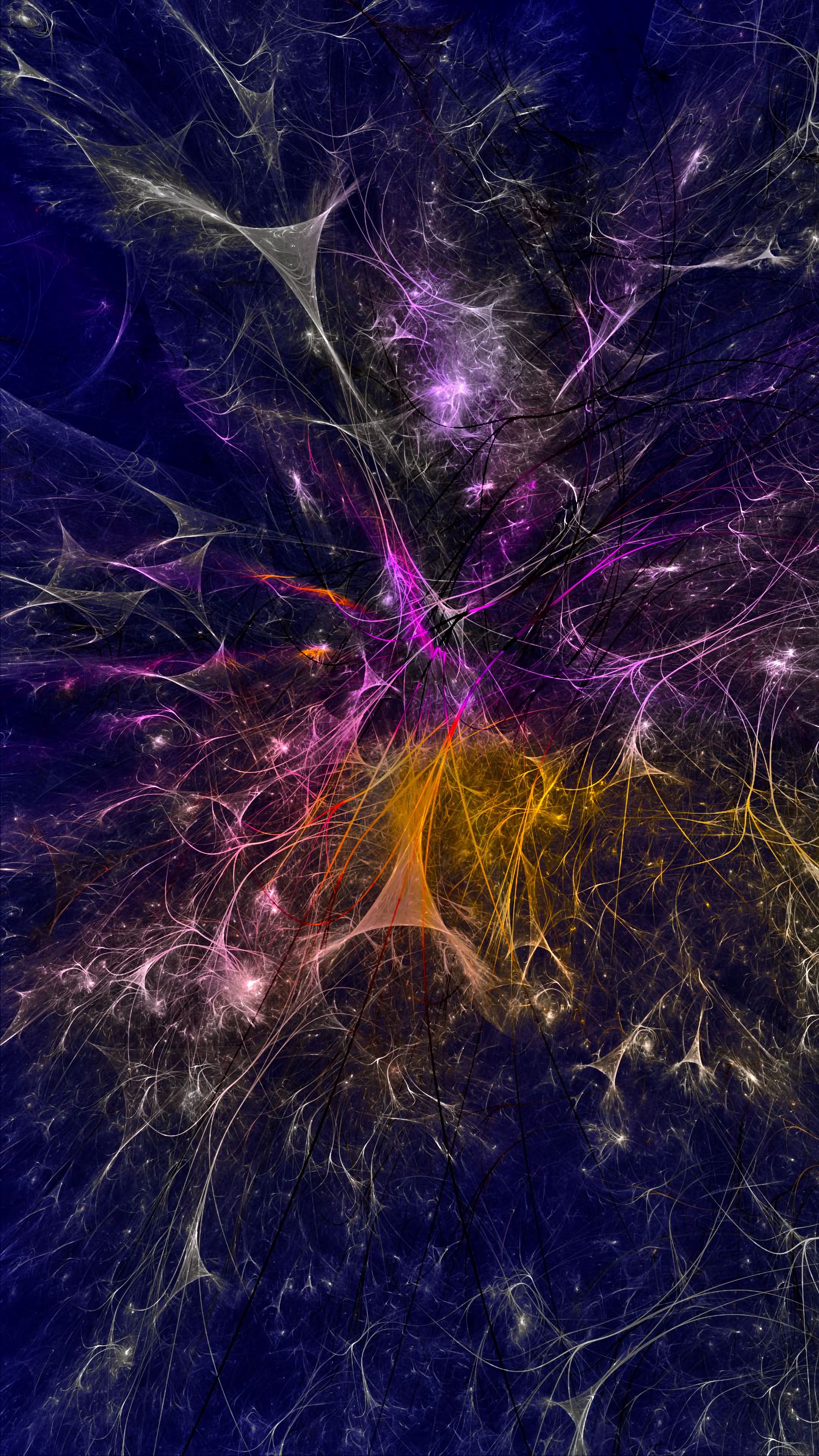 connection, abstract, multicolored, motley, fractal, shroud, connections, clots Aesthetic wallpaper