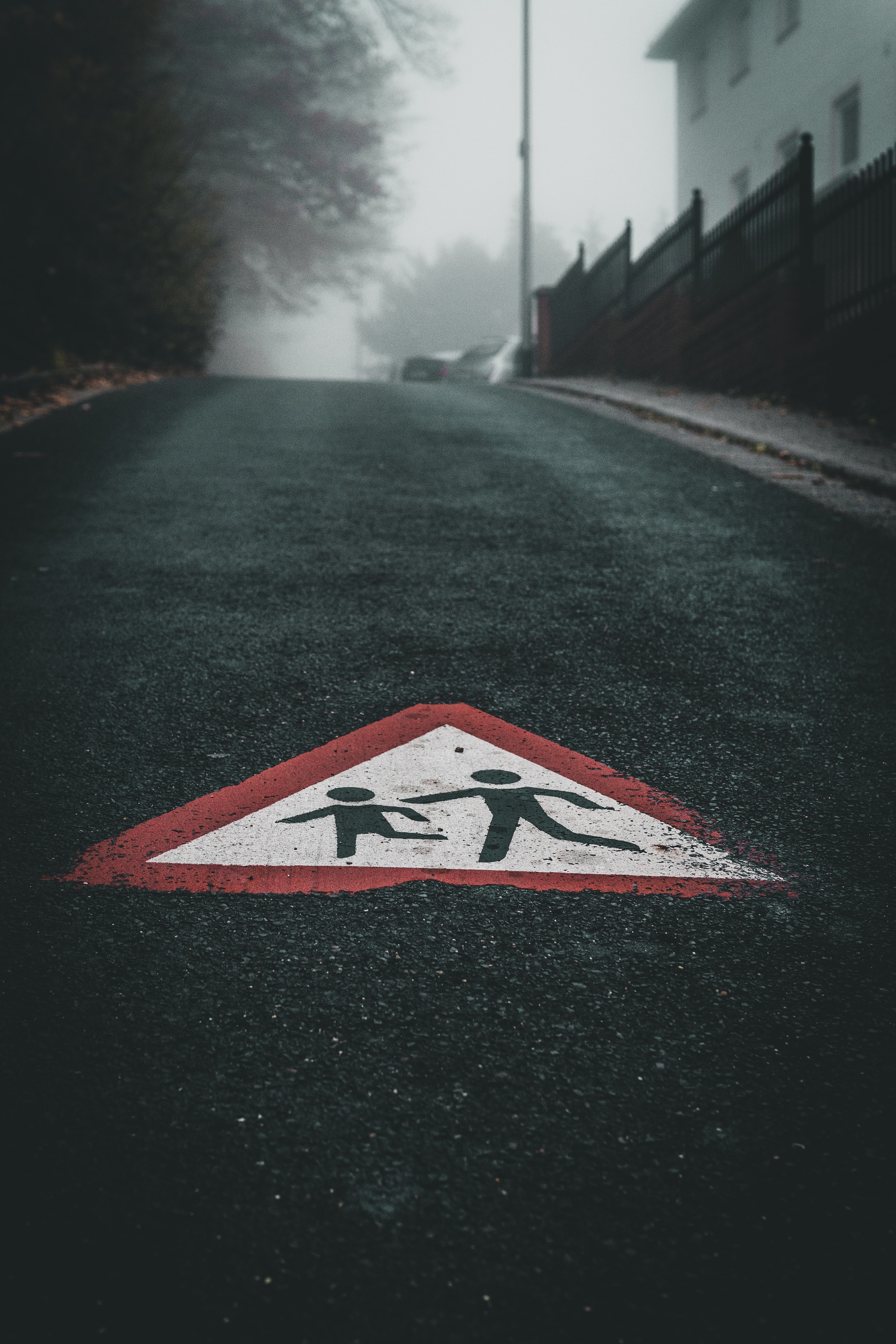 miscellaneous, miscellanea, road, asphalt, sign, symbol, warning Phone Background