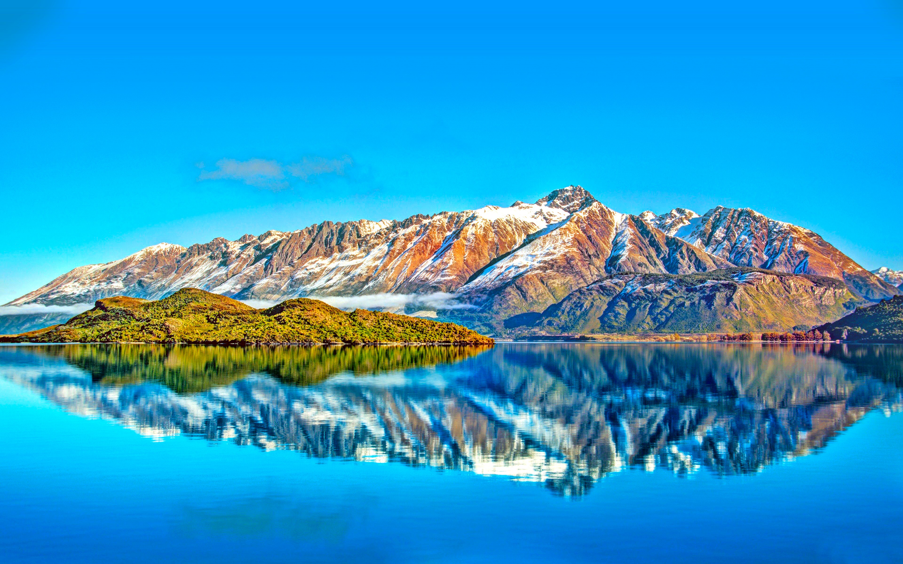 mountain, lake, reflection, earth, lake wānaka, scenic, lakes 5K