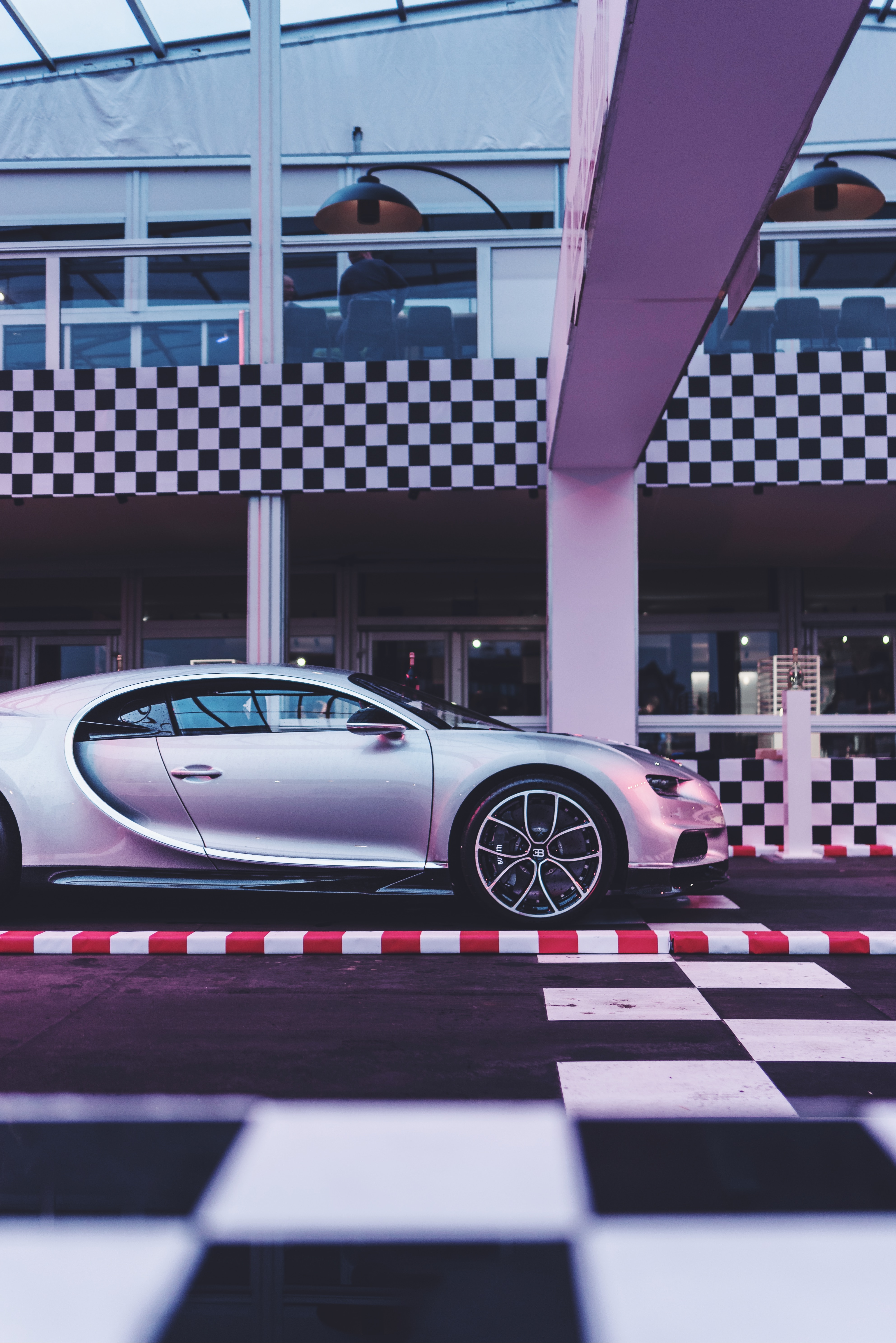 141564 Screensavers and Wallpapers Silvery for phone. Download bugatti, cars, side view, silver, silvery, bugatti chiron pictures for free