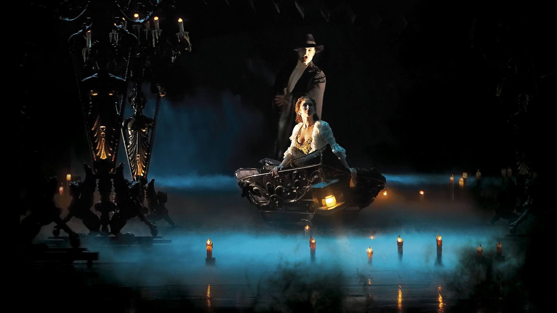 music, the phantom of the opera, candle, opera 1080p