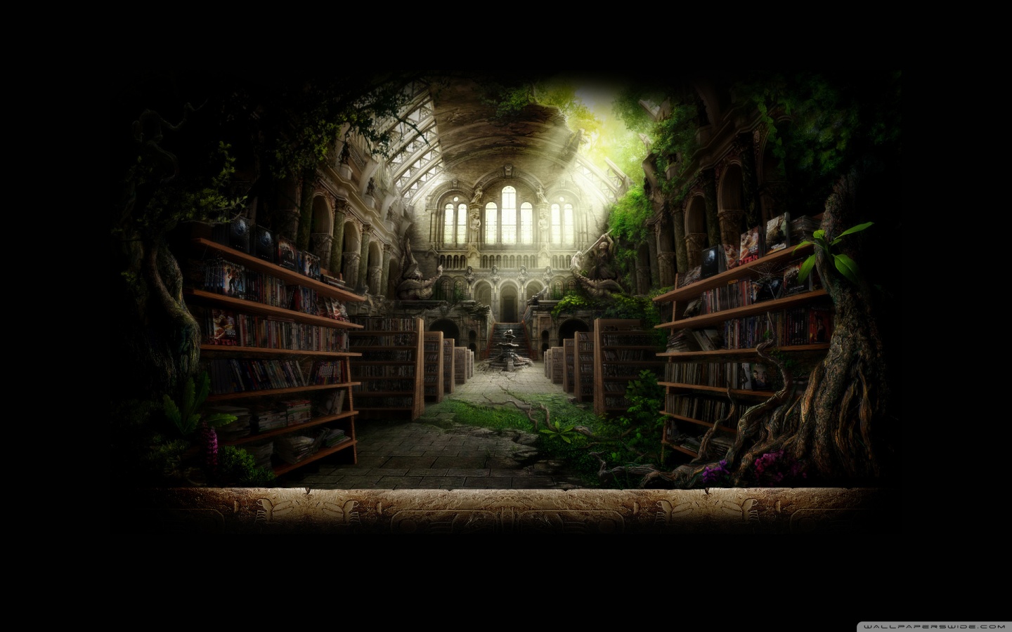 fantasy, library UHD