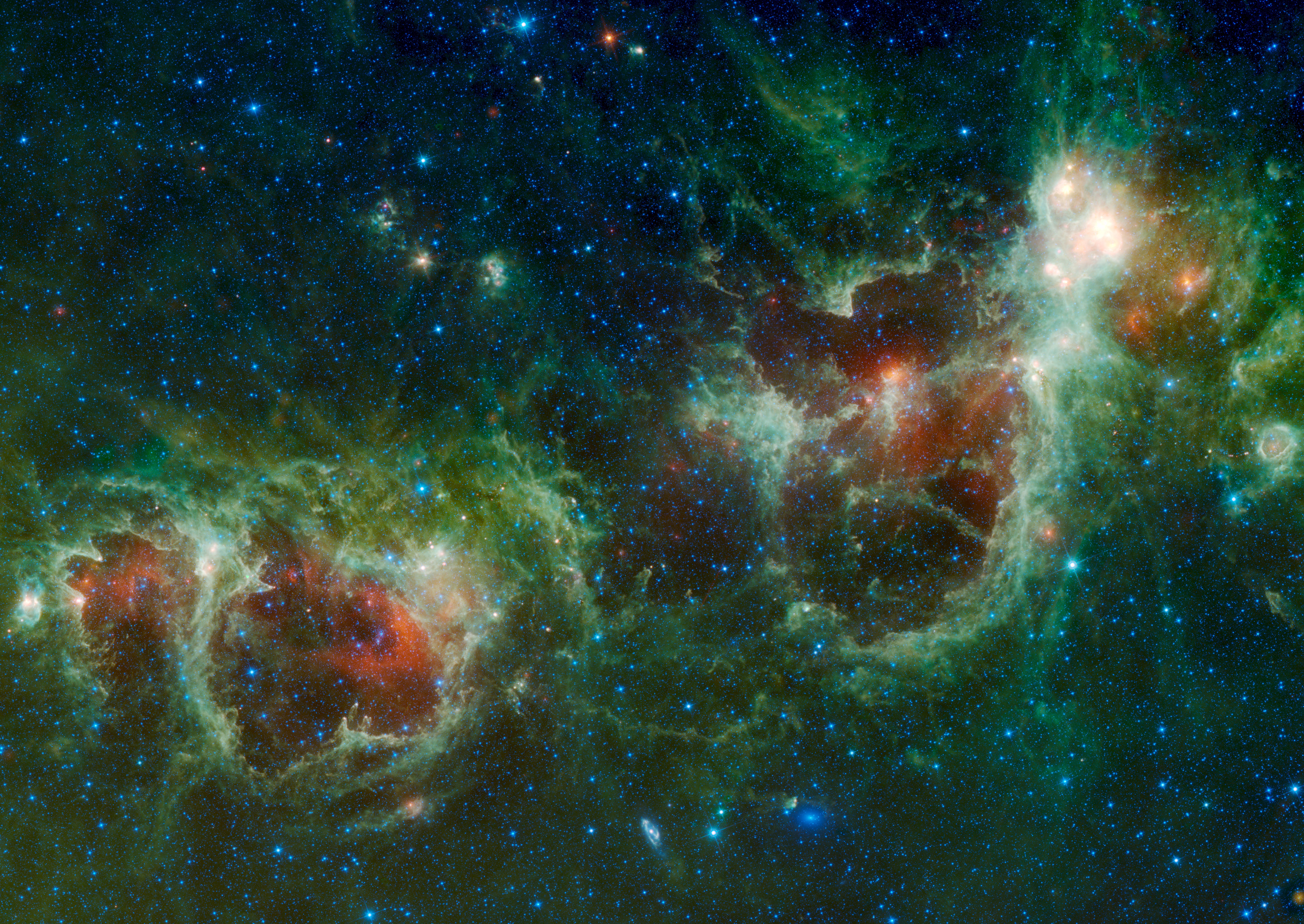 Widescreen image nebula, congestion, astronomy, conglomeration