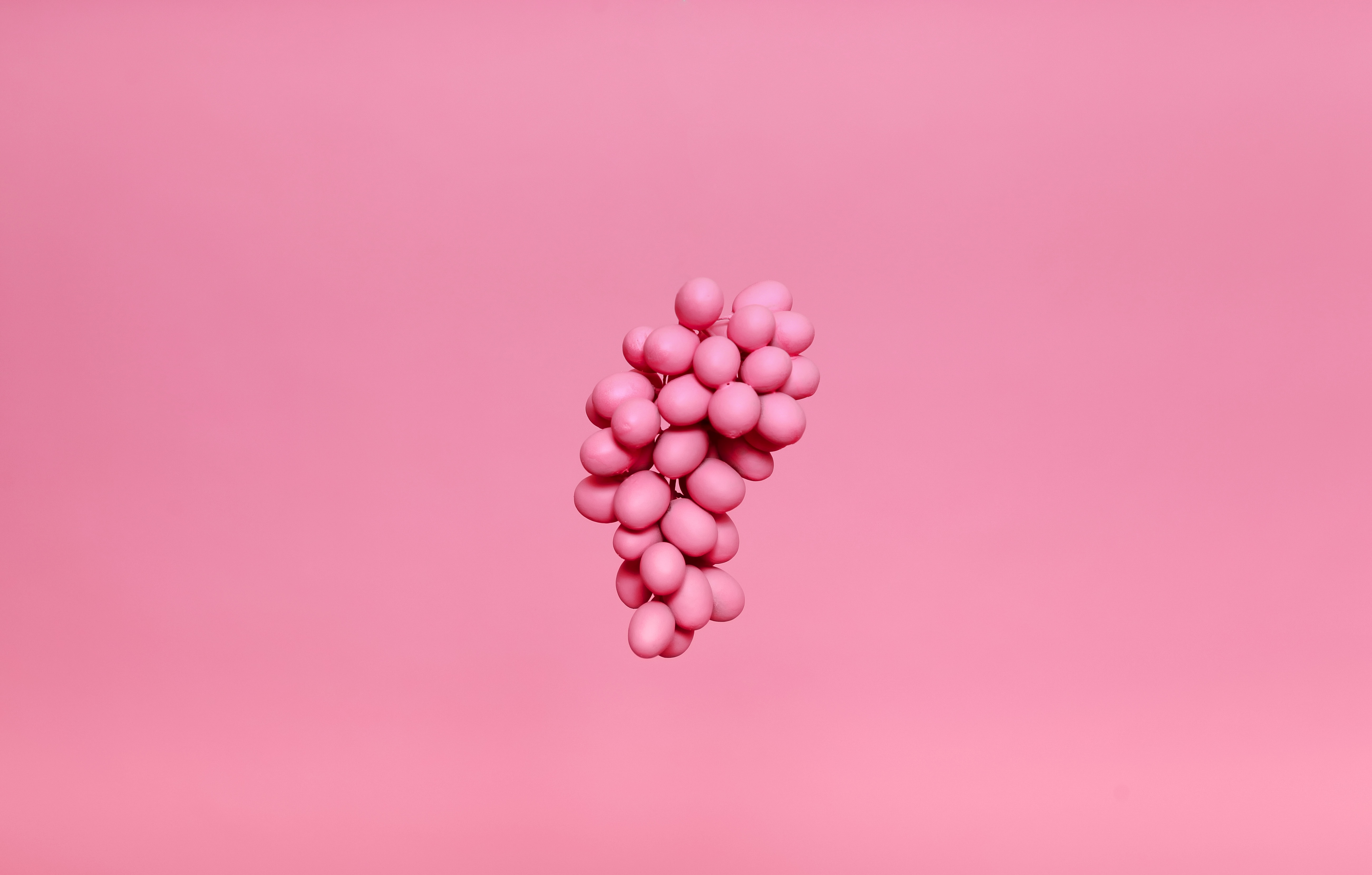 minimalism, pink, grapes, paint, bunch