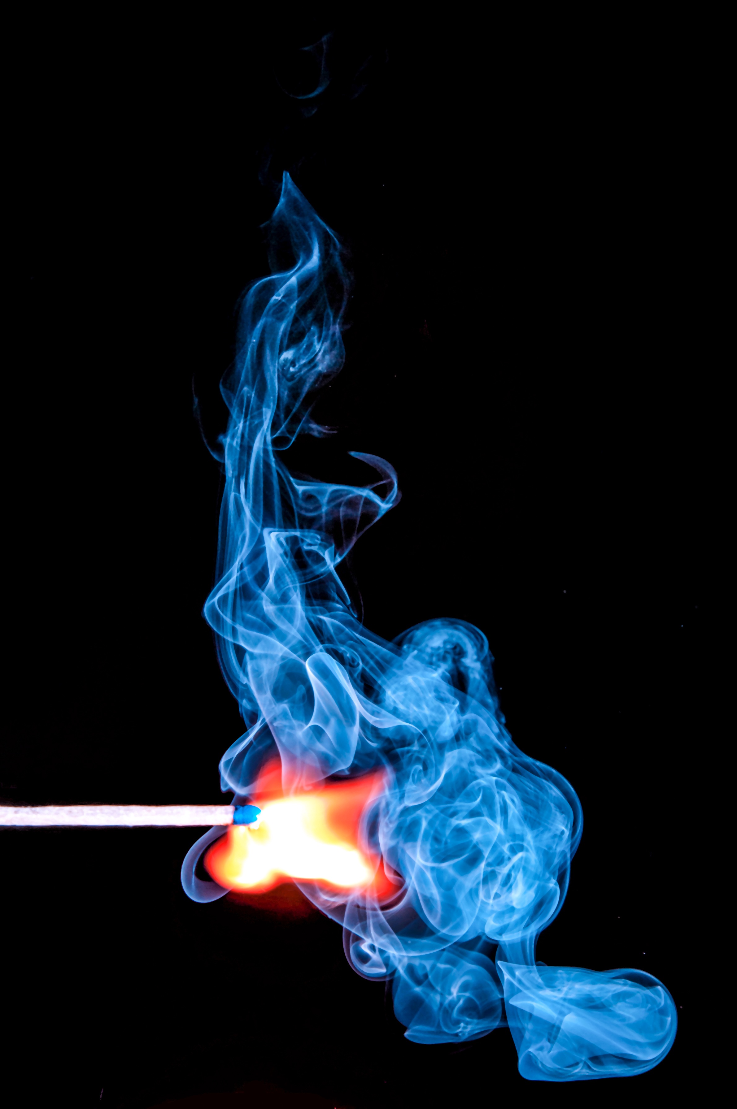 smoke, fire, miscellanea, miscellaneous, match, clots Free Stock Photo