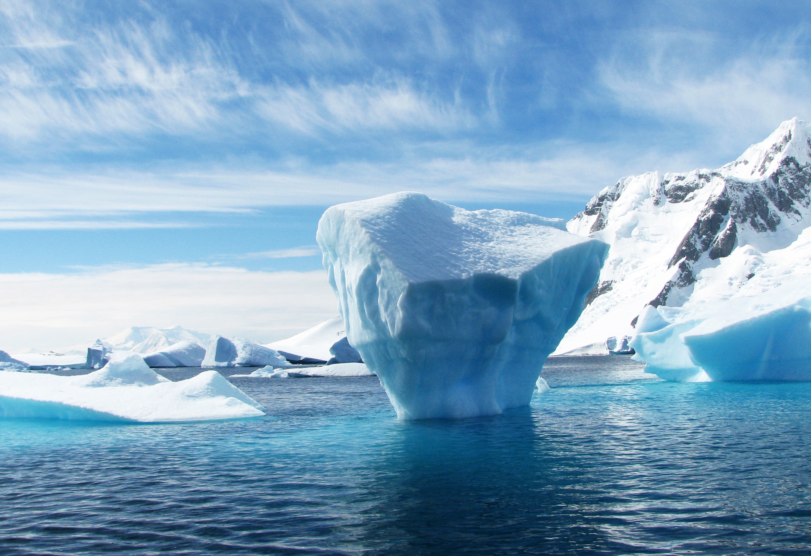 iceberg, ice, nature, ocean, antarctica, ice floe