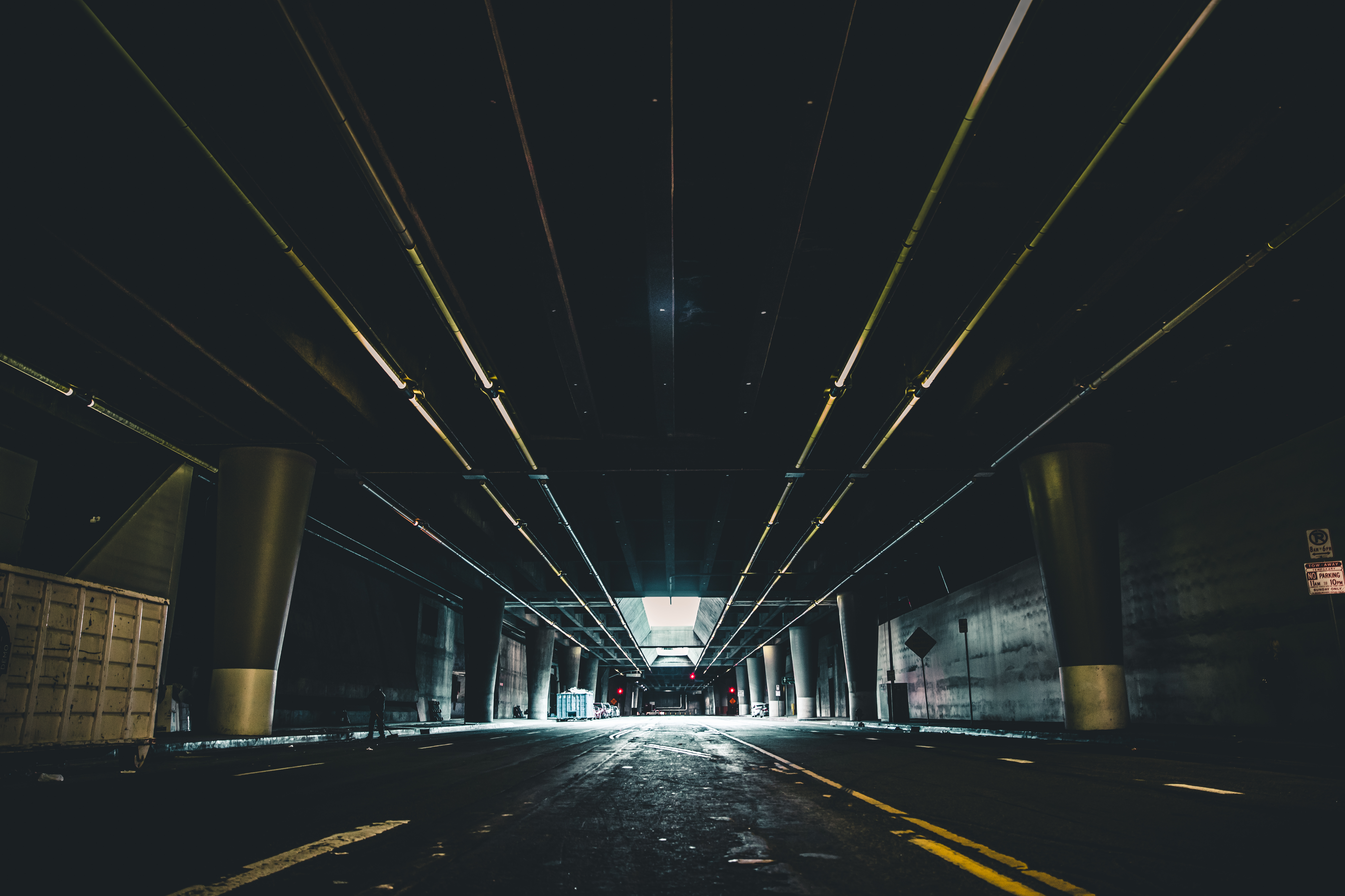 building, dark, parking, underground HD wallpaper