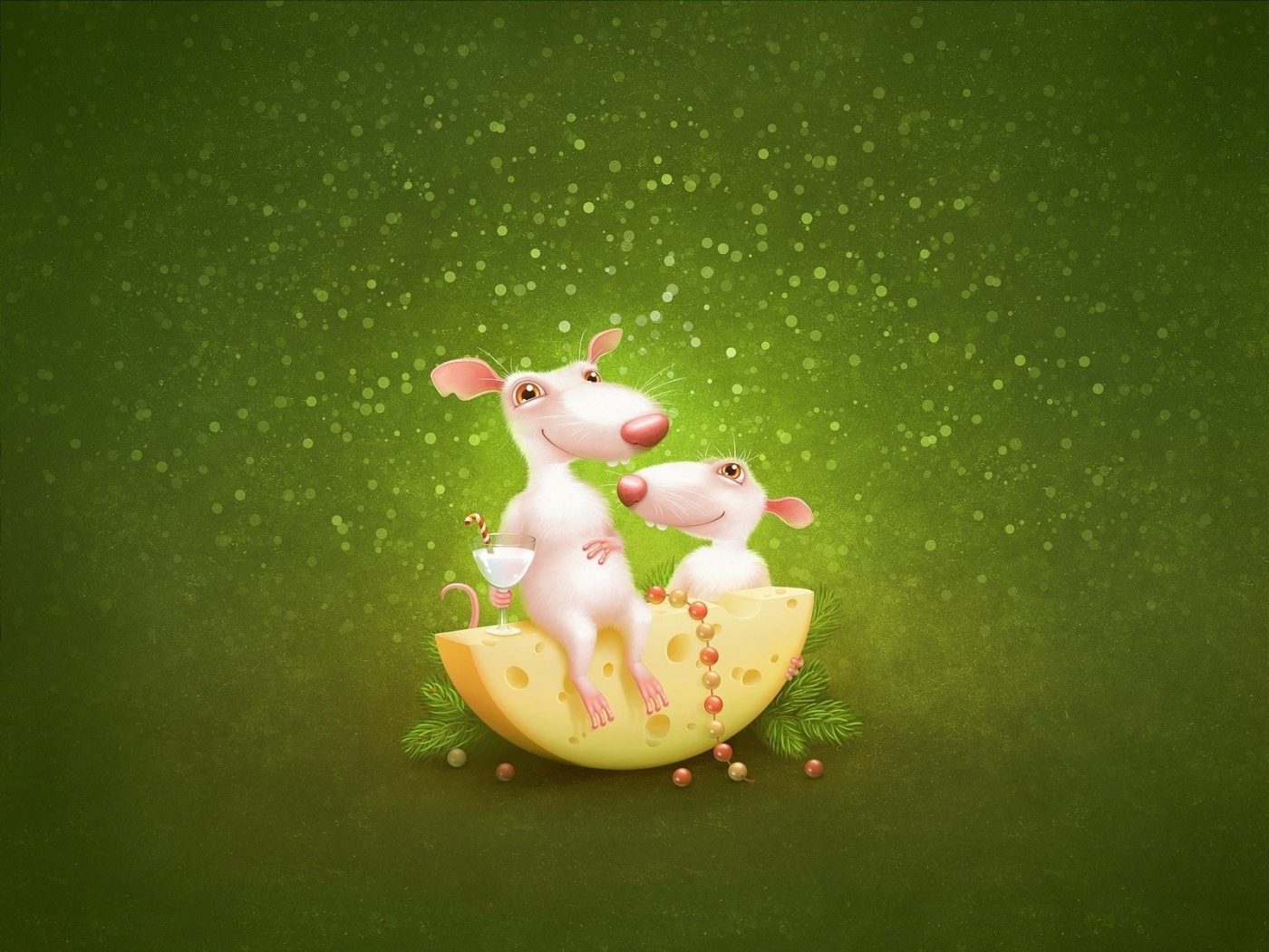 desktop and mobile mice, green