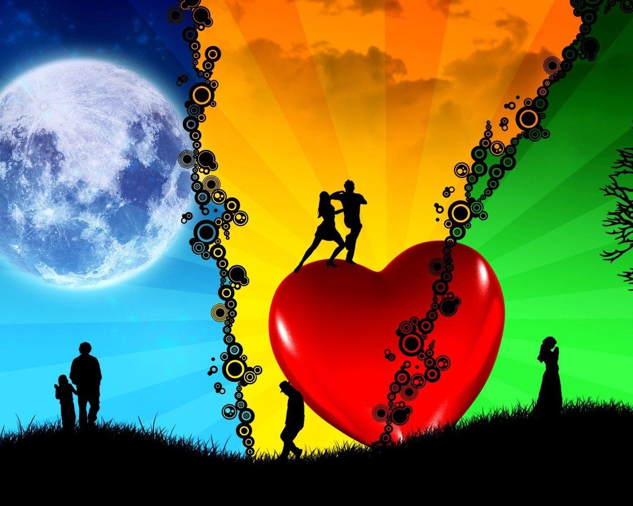 Download mobile wallpaper: Love, Dance, Vector, Heart ...
