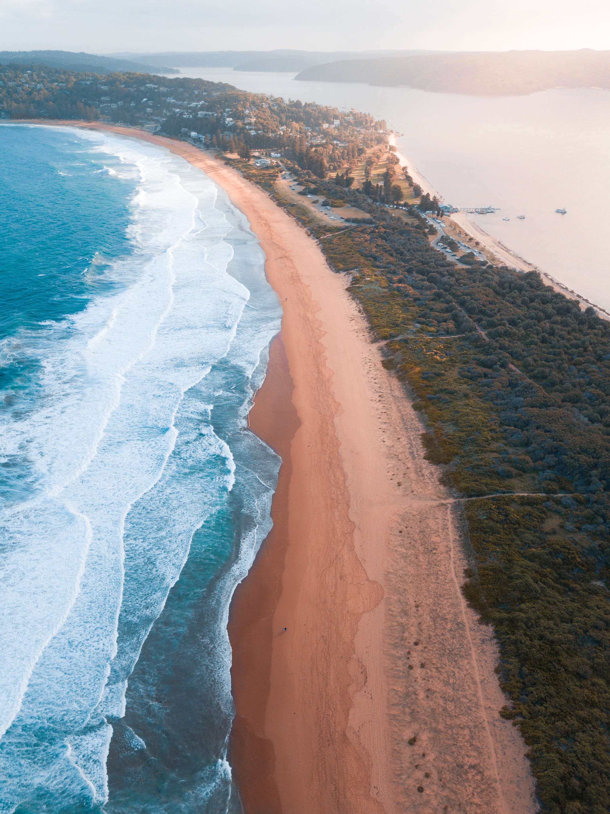 view from above, coast, beach, nature, sea, bay