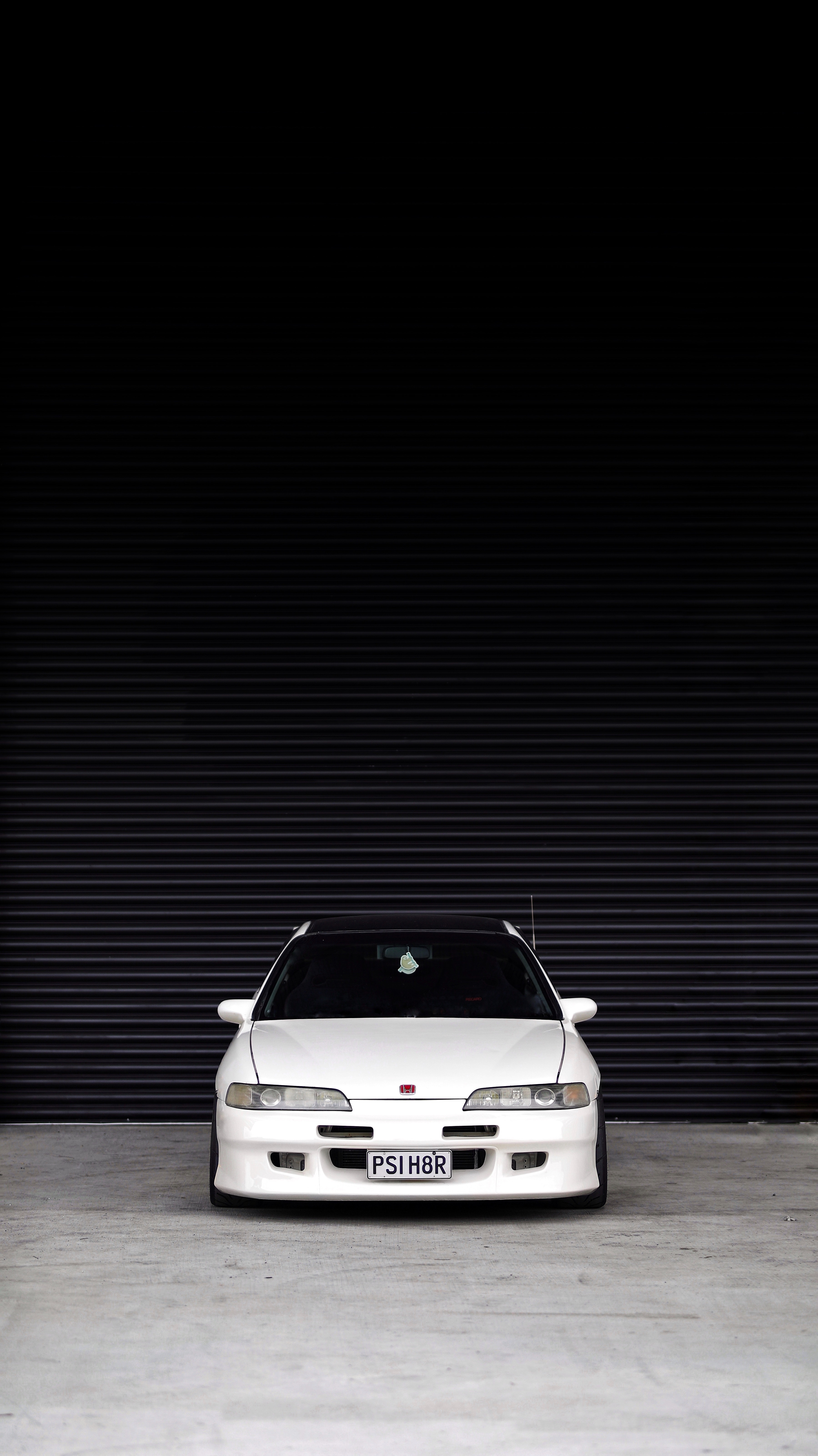 honda type r, front view, white, cars 3d Wallpaper