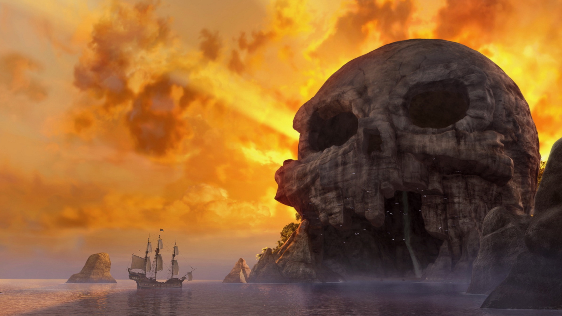 HD desktop wallpaper: Skull, Movie, Pirate Ship, The Pirate Fairy download  free picture #818257