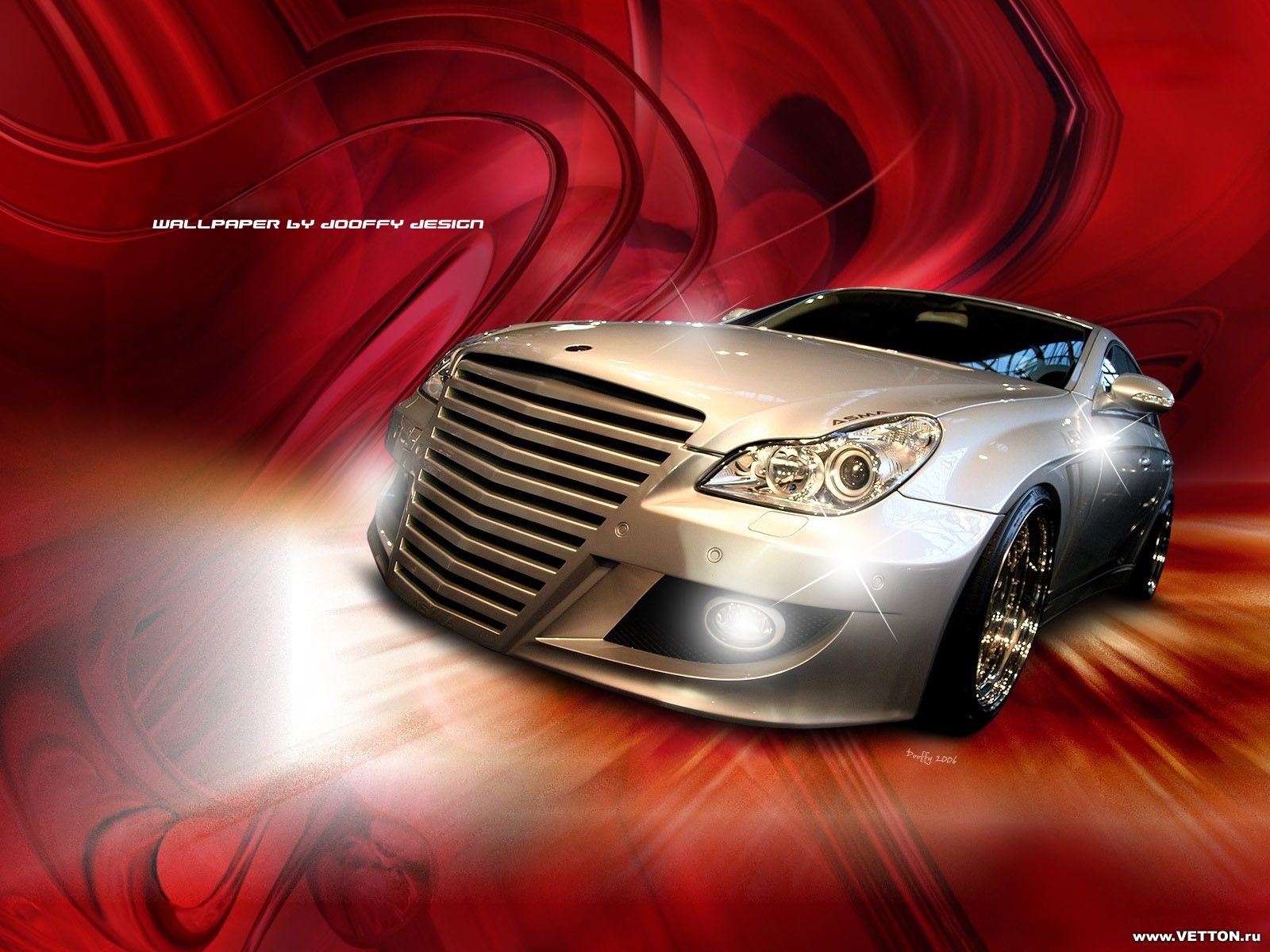 transport, auto, mersedes, tuning, red Phone Background