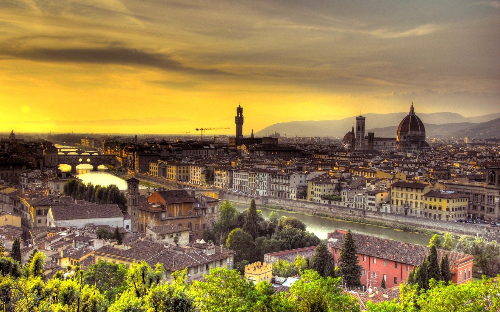 Italy sunset, cities, florence 4k Wallpaper